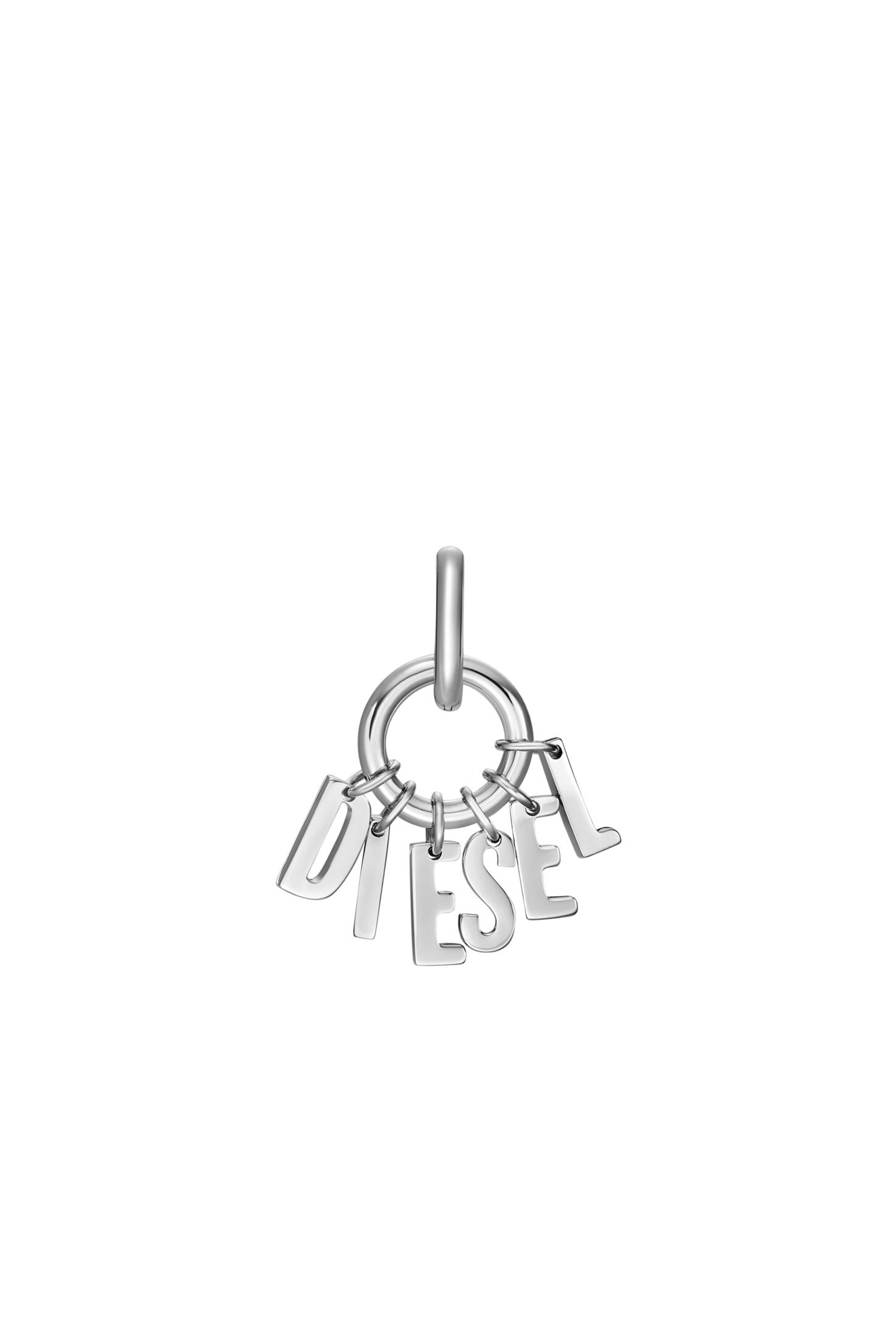 Diesel - DX1492, Man Stainless steel hoop earring in Silver - Image 2