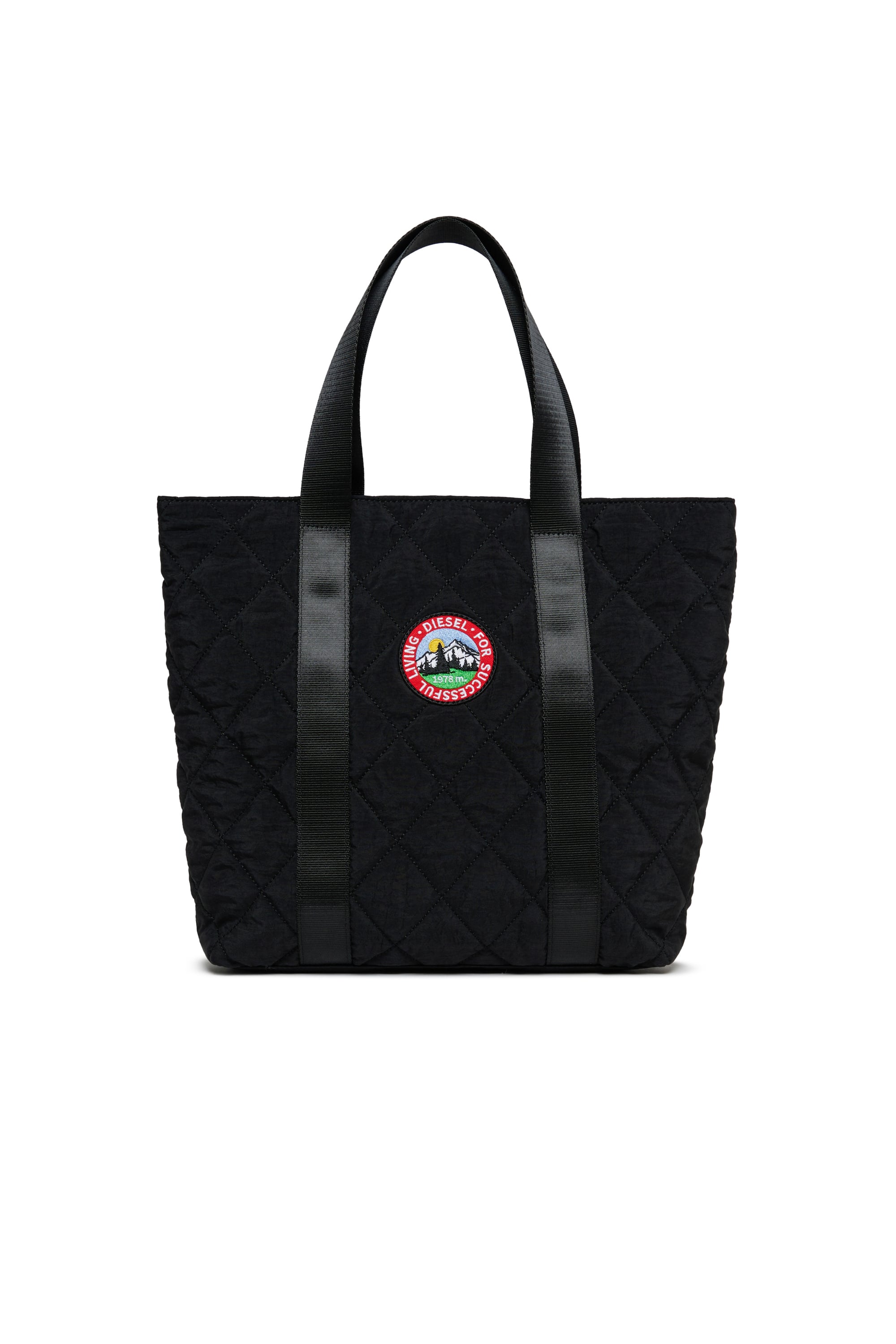 Diesel - WMONTY, Woman's WMONTY - Tote bag in quilted nylon in Black - 1