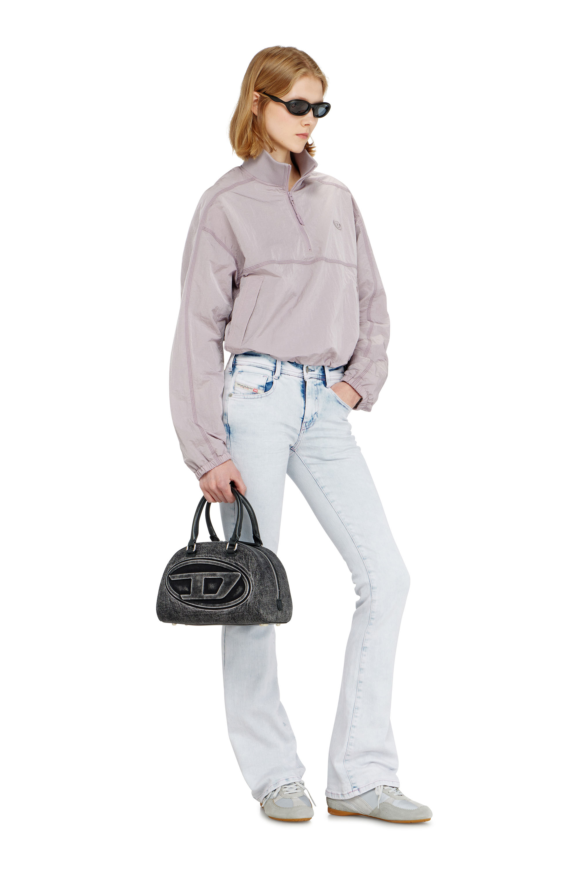 Diesel - G-ANOCK, Woman's Relaxed nylon jacket with mock neck in null - 2