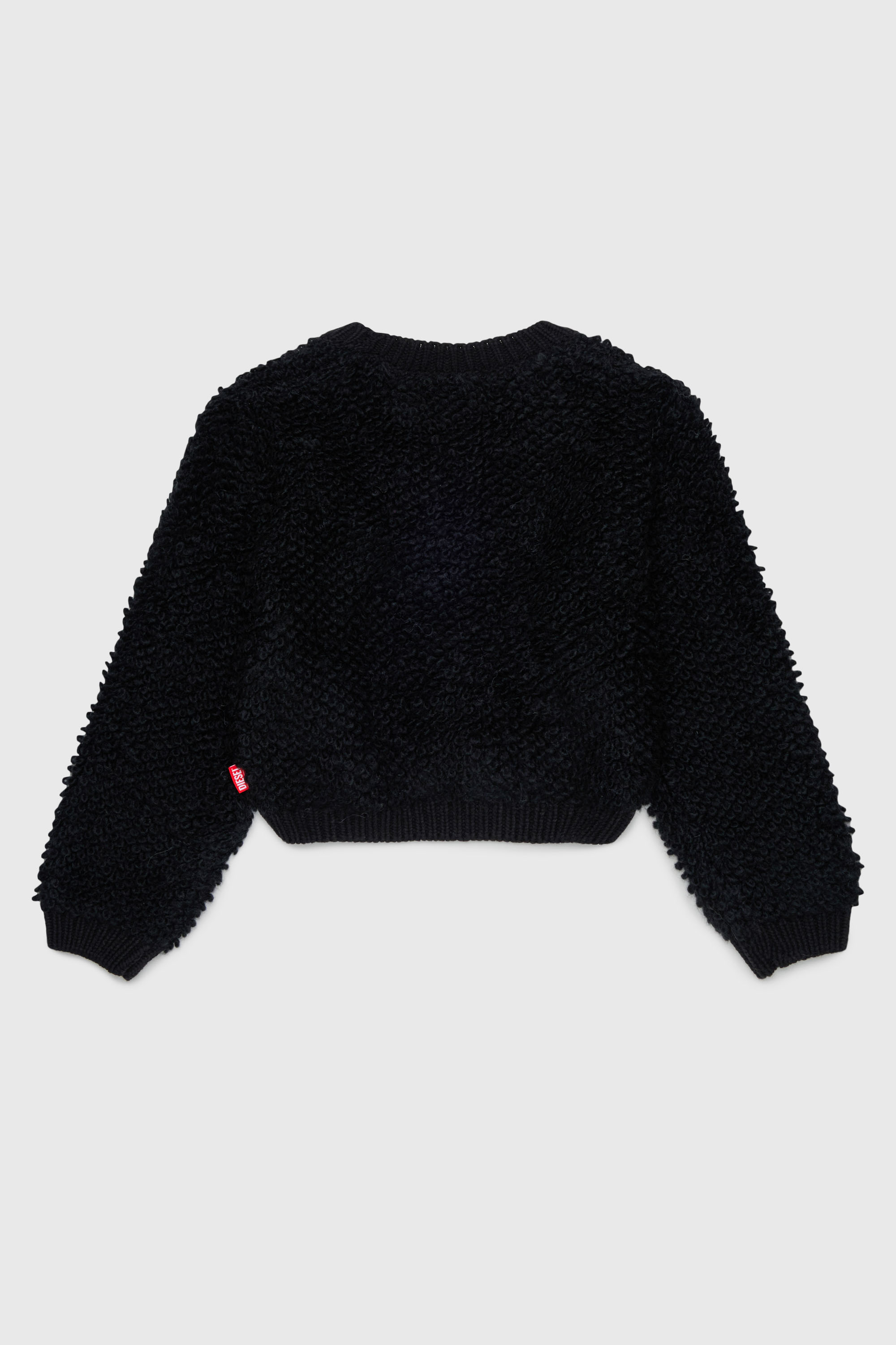 Diesel - KRIM, Woman's Zip cardigan in textured boucl&eacute;  knit in Black - 2
