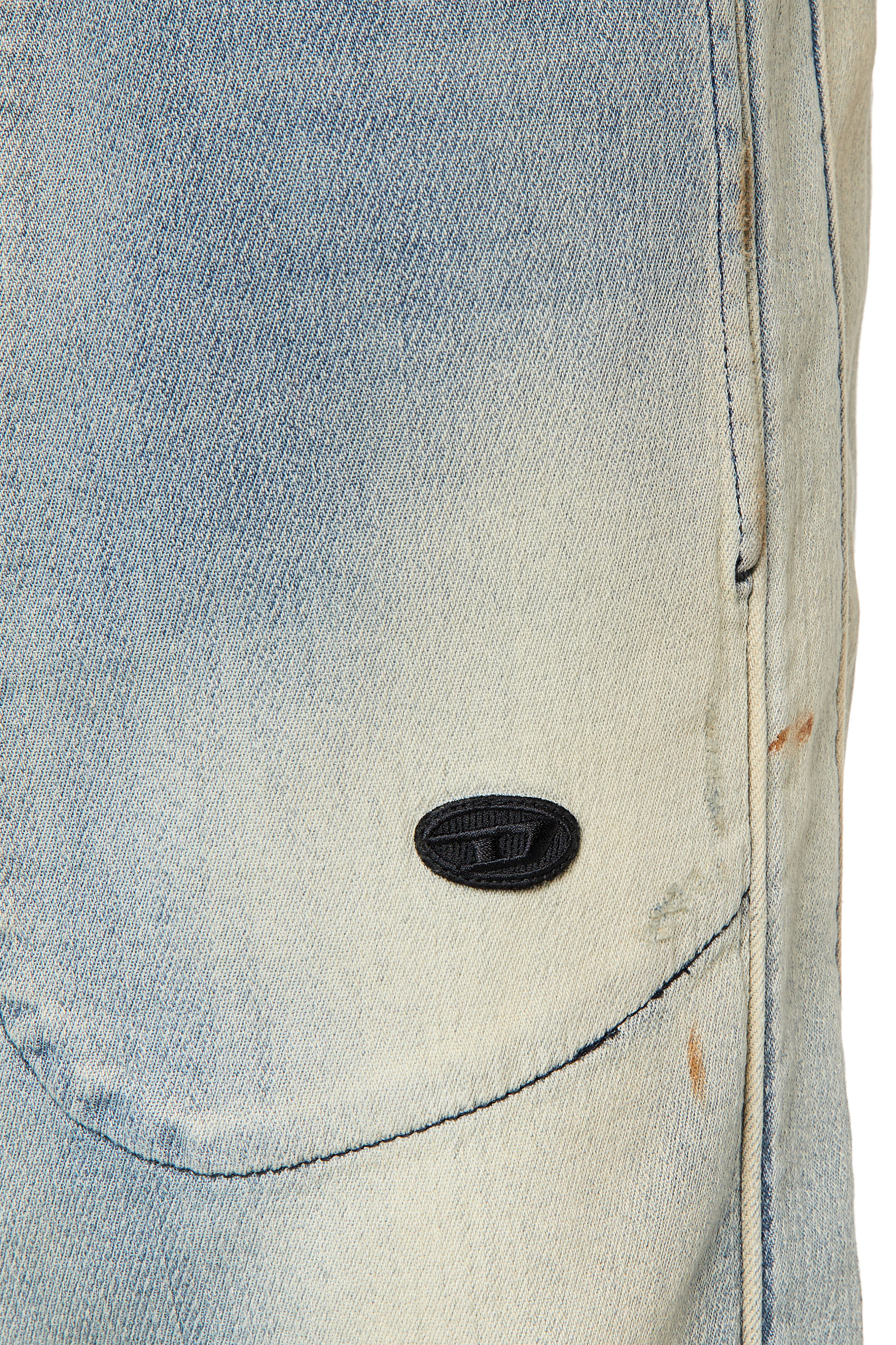 Diesel - D-Martians Track Denim 09G48 Straight, Light Blue - Image 3