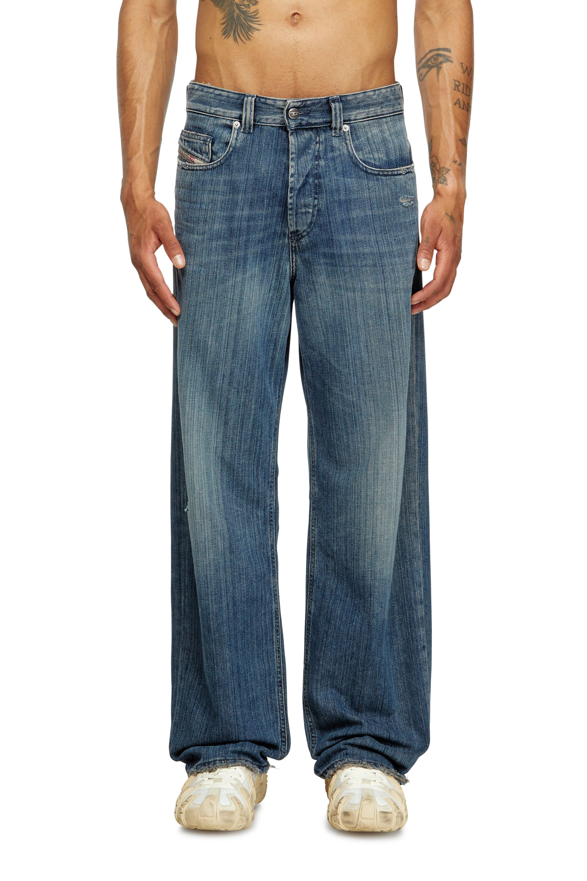 Diesel - Man's Relaxed Jeans 2001 D-Macro 09M09, Dark Blue - 1