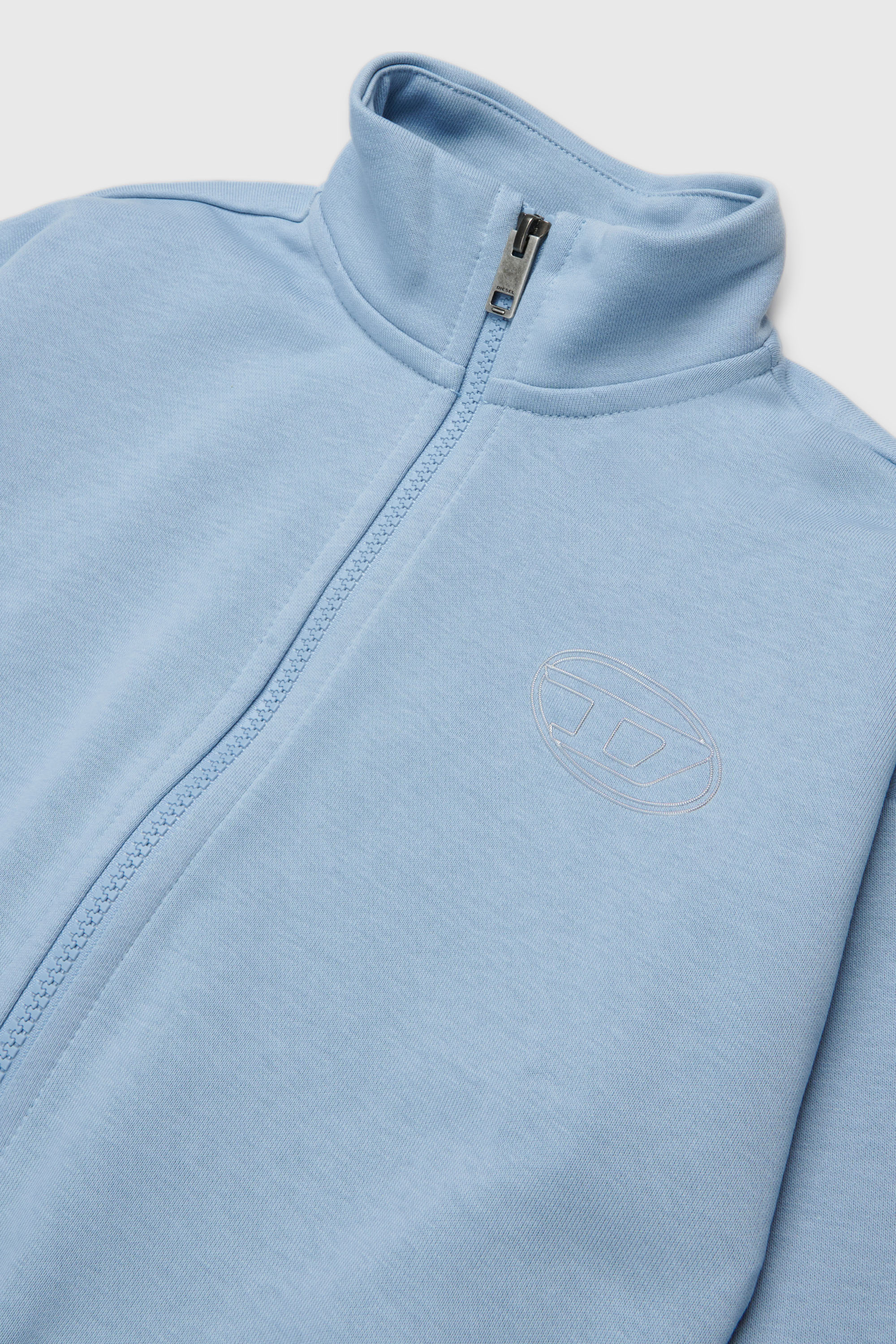 Diesel - SALILA, Woman's Zip-up sweatshirt with Oval D logo in Blue - 3