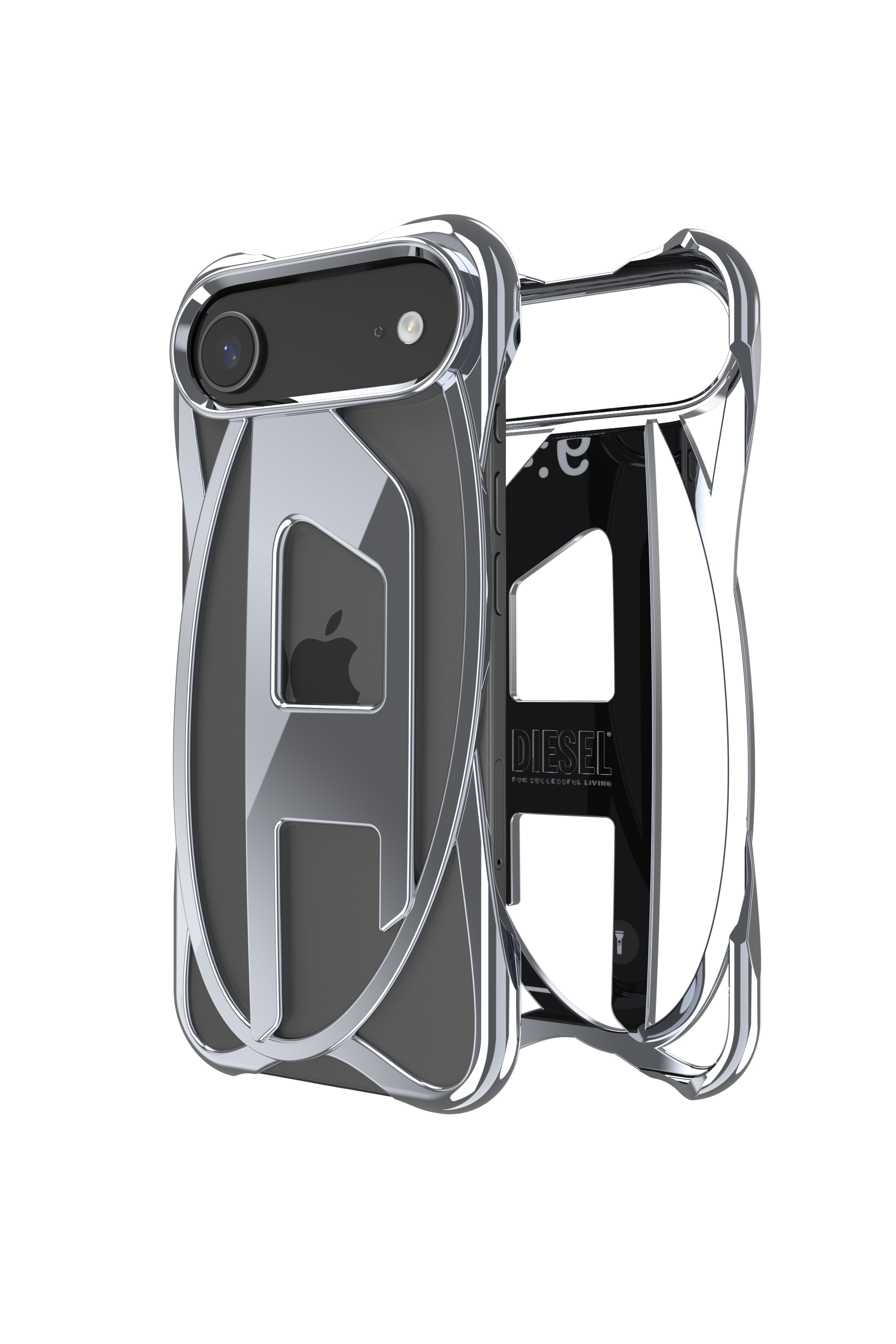 Diesel - 60444 D FRAME CASE, Unisex's Caged D glossy case for iPhone 17 Air in Dark grey - 1