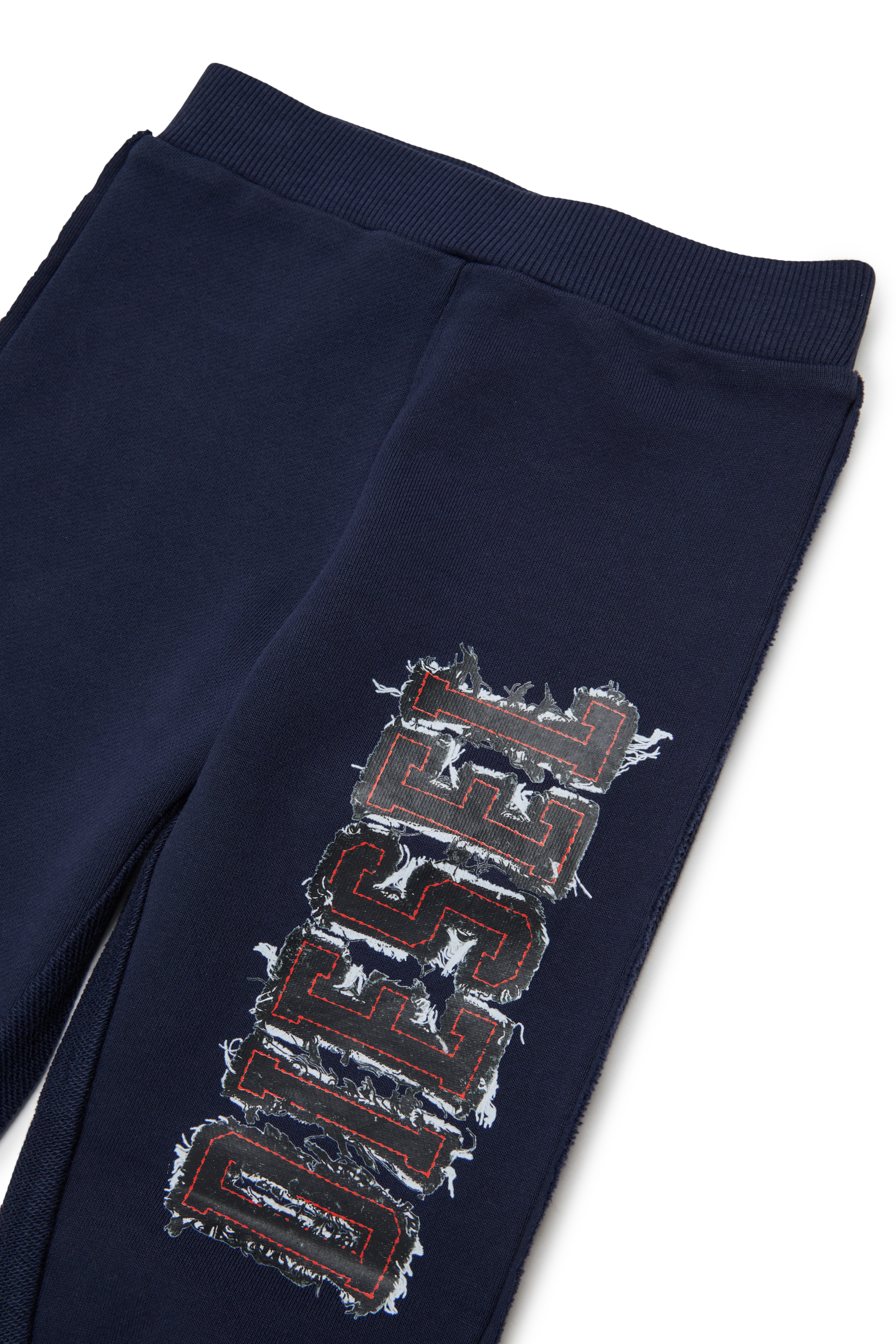 Diesel - PEANSB, Man's Sweatpants with frayed-effect logo in Dark Blue - 3