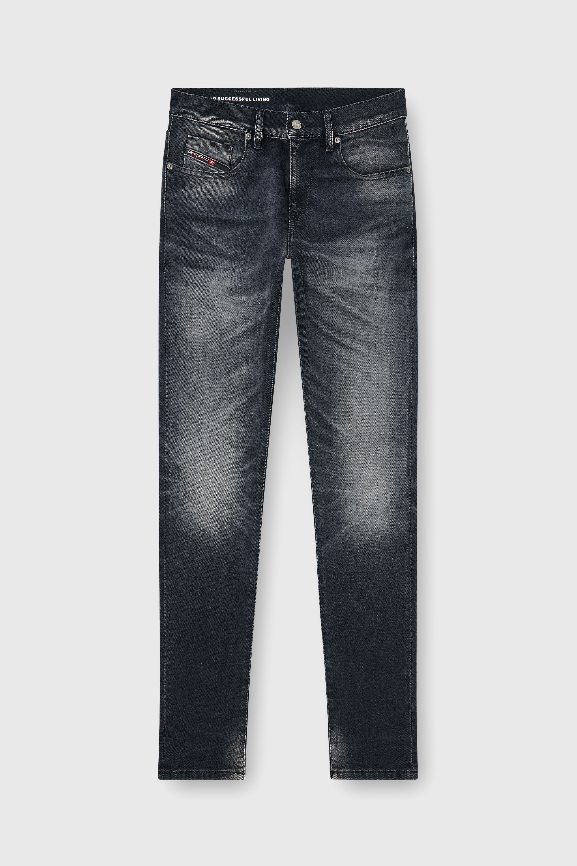 Diesel - Man's Slim Jeans 2019 D-Strukt 09P38, Black/Dark grey - 2
