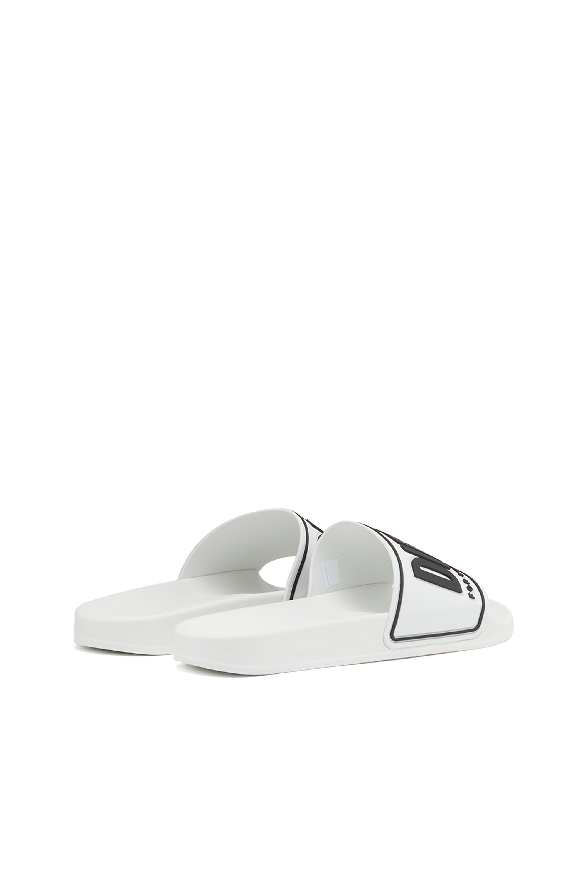 SA-MAYEMI CC, White/Black Diesel - SA-MAYEMI CC, Man's Sa-Mayemi-Pool slides with 3D logo in White/Black - 3