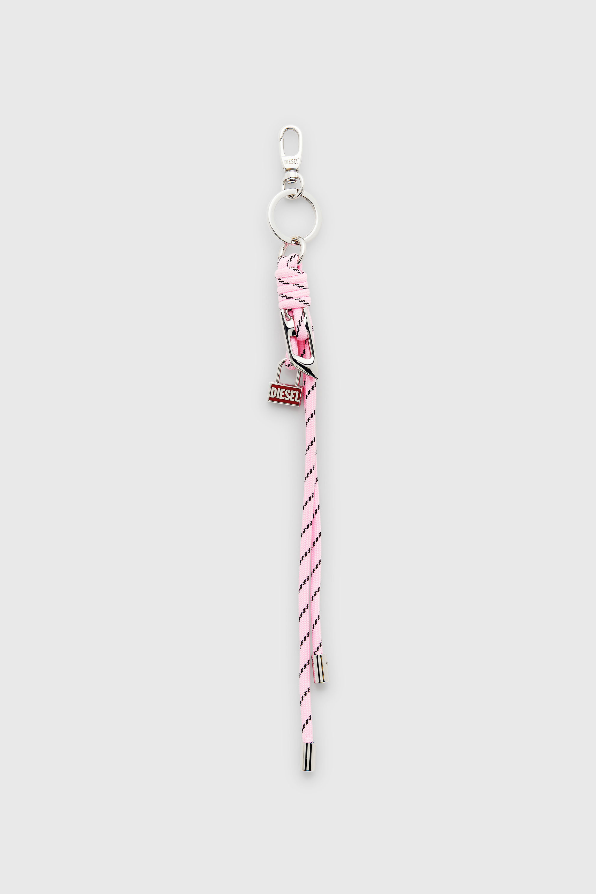 Metal and rope charm with Diesel pendant