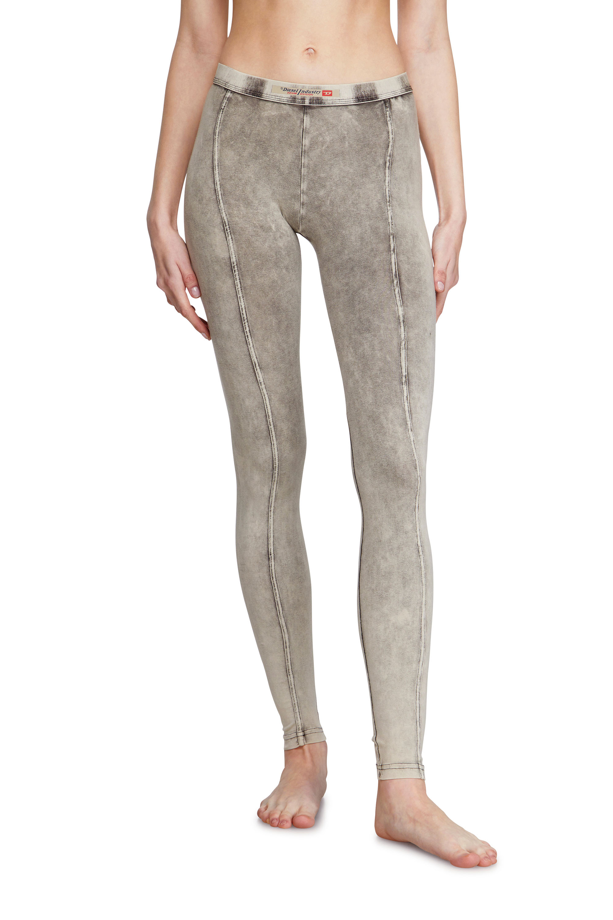 Diesel - ATHENA-DNM, Woman's Jeggings in denim-effect jersey in Grey - 2