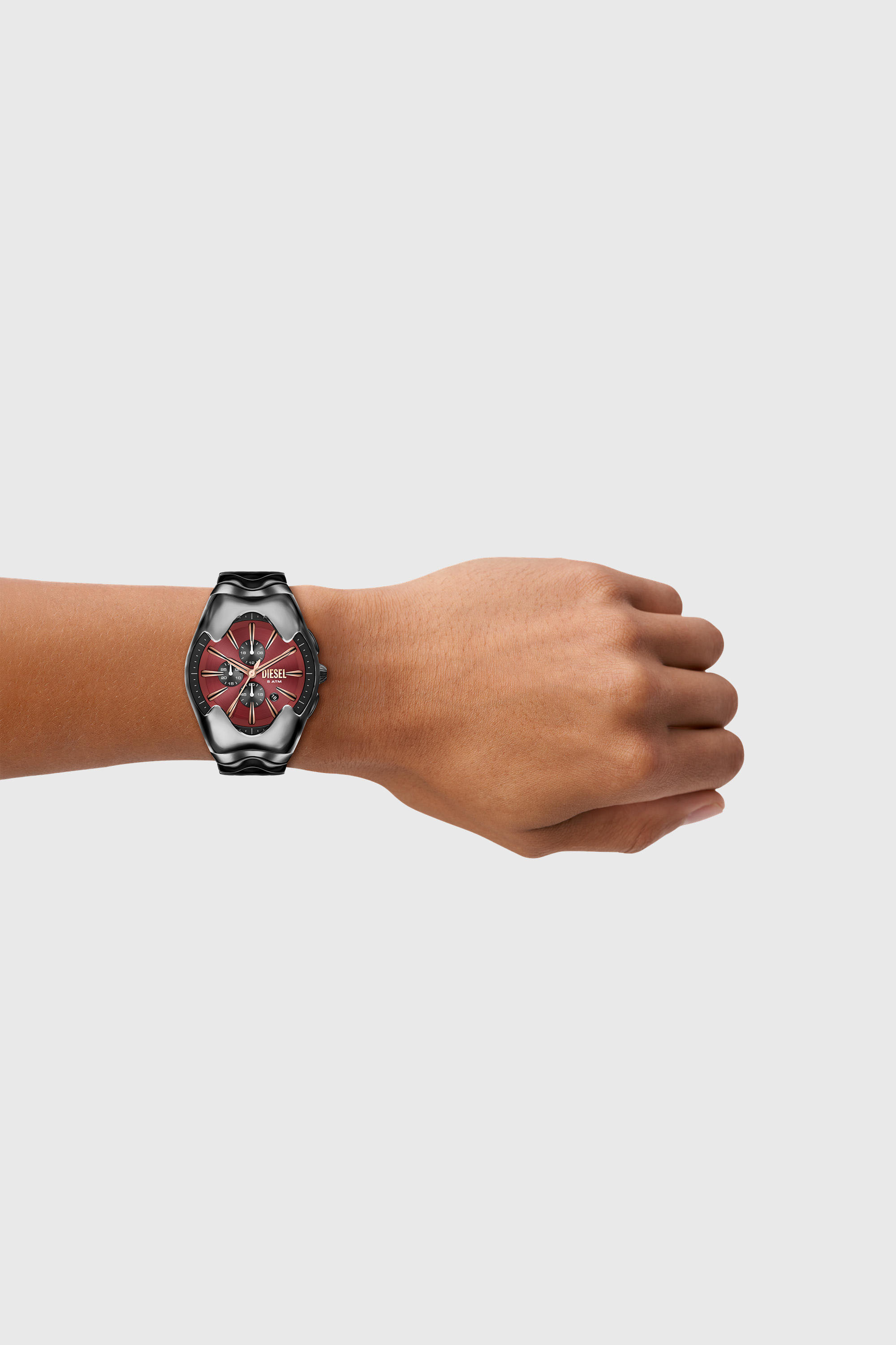 Diesel - DZ4713 WATCH, Man's Mercurial gunmetal stainless steel watch in Black - 5