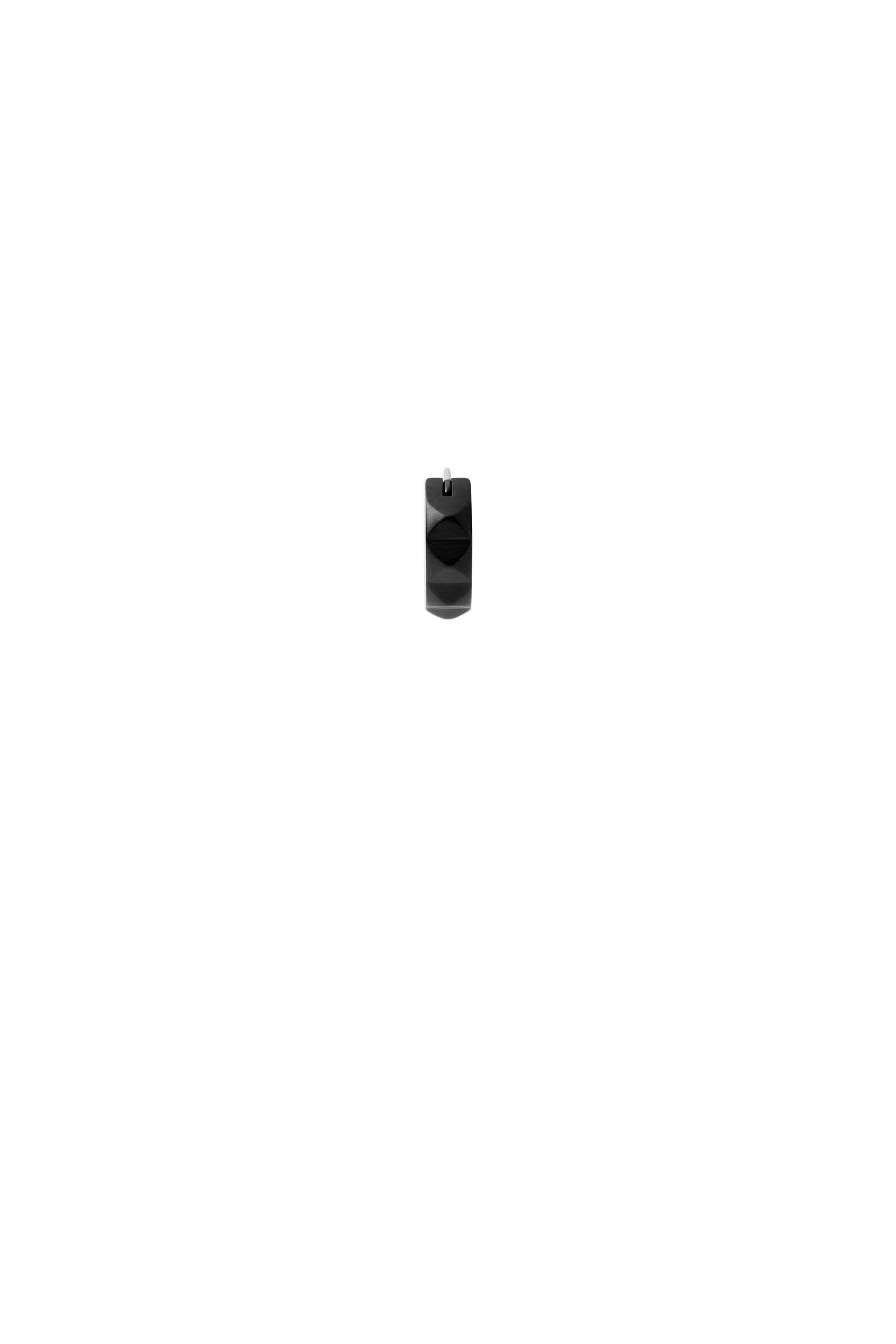 Diesel - DX1273, Man's Black stainless steel studded huggie single earring in Black - 2