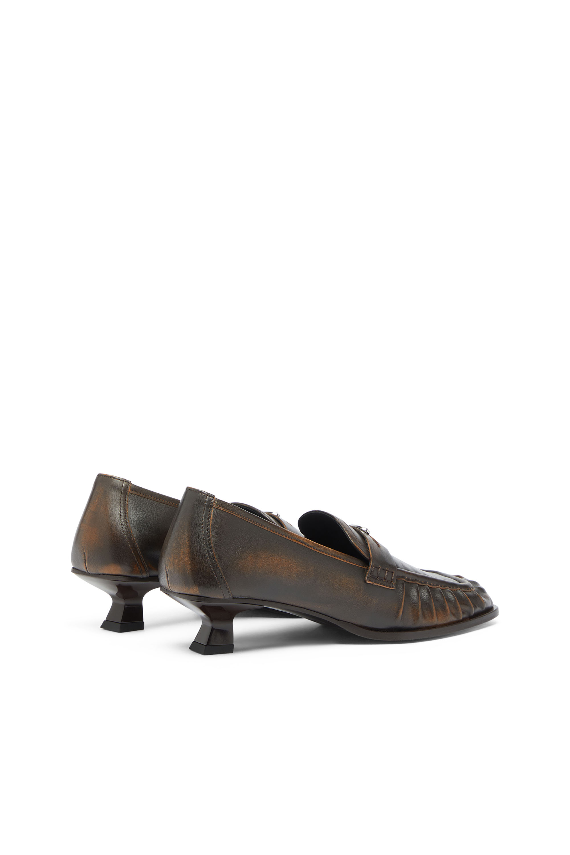 Diesel - D-AMBER MOC 30, Woman's D-Amber - Penny loafers in leather in Brown - 3