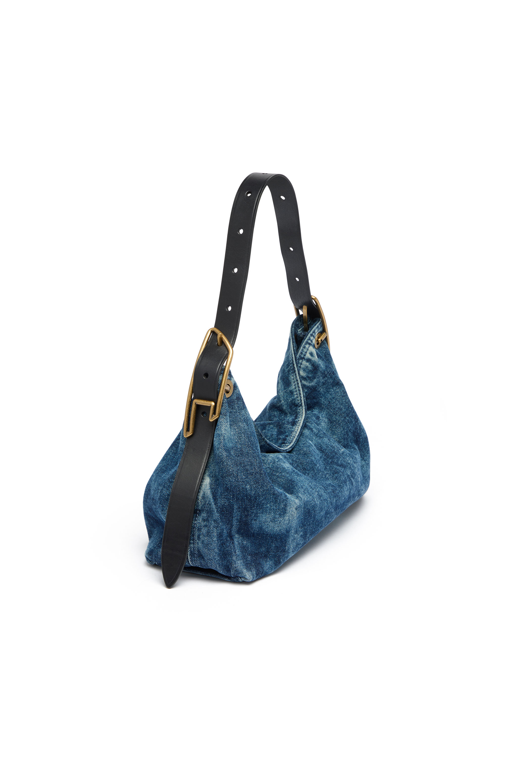 Diesel - D-LINE HOBO S, Woman's D-Line-Denim shoulder bag in Medium blue - 2
