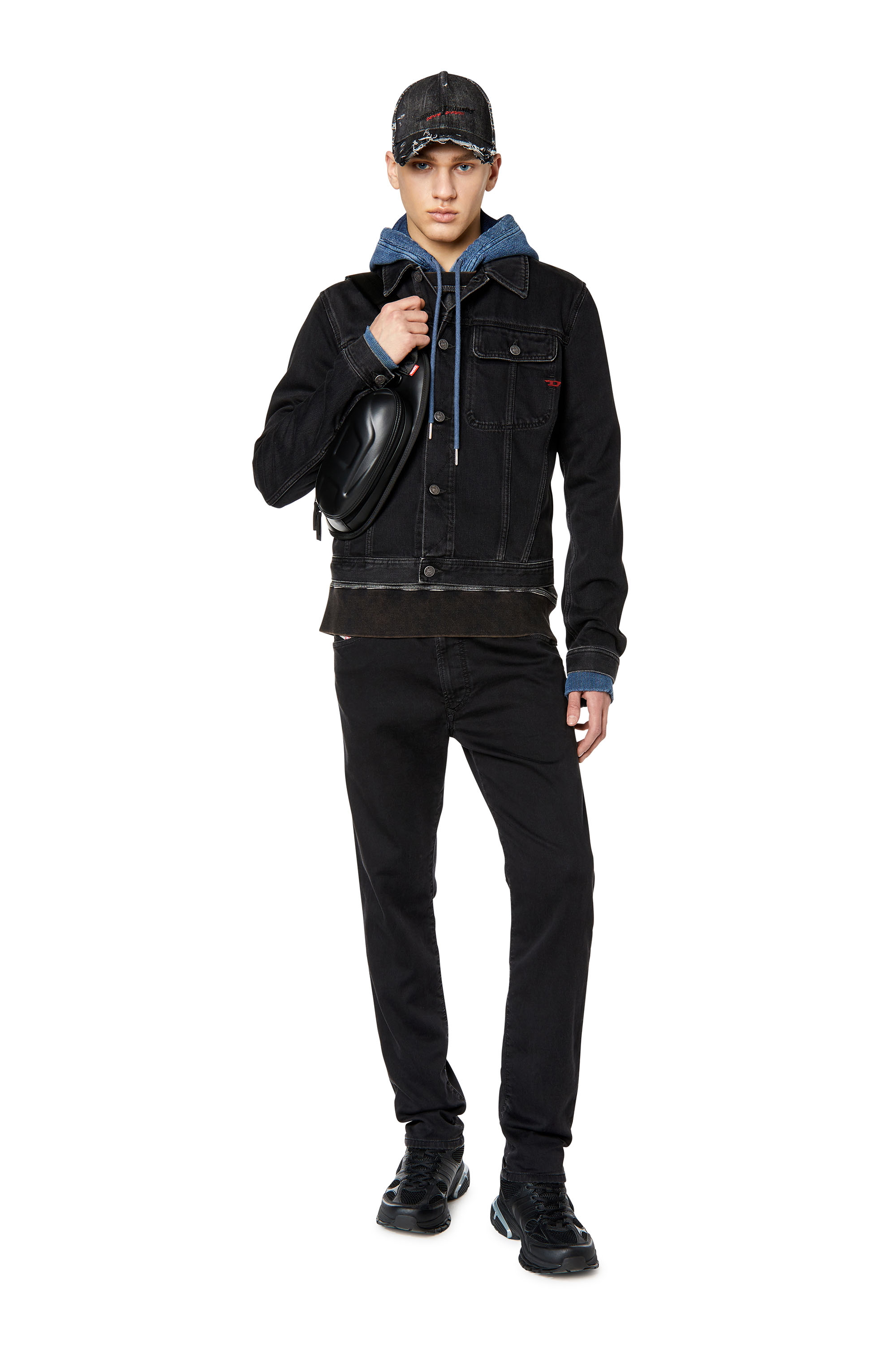 Diesel - Krooley JoggJeans® 068DX Tapered, Black/Dark grey - Image 4