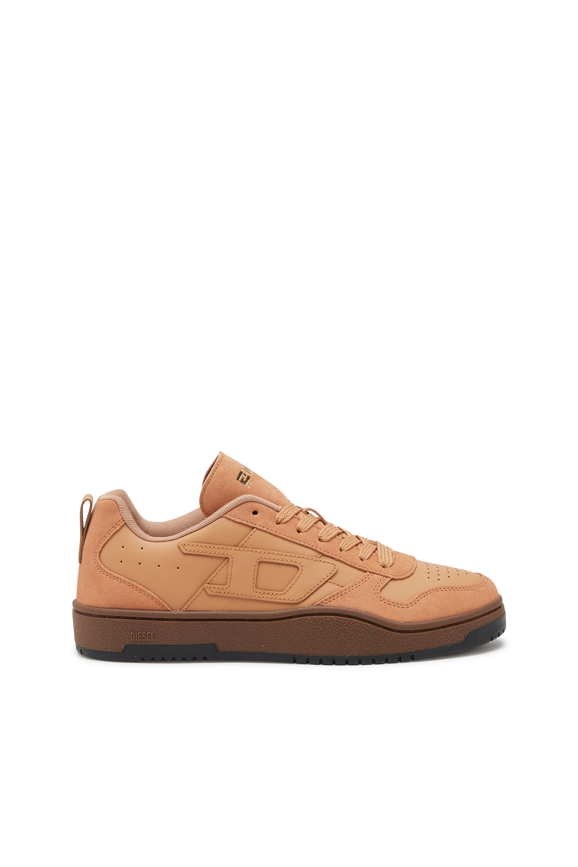 Diesel - S-UKIYO V2 LOW, Man's S-Ukiyo-Sneakers in leather and suede in Light Brown - 1