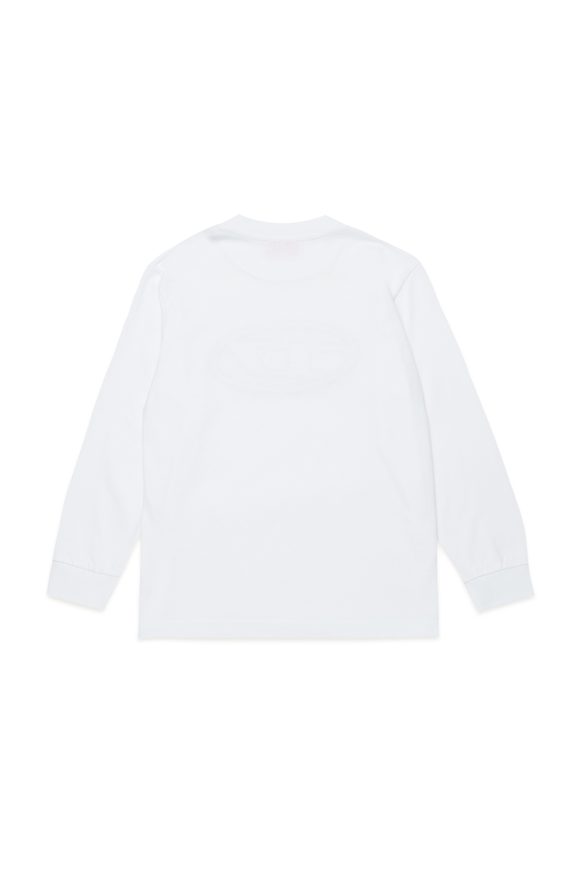 Diesel - TJUSTBIGOVALS OVER, Man Long sleeved t-shirt with large oval D logo in White - Image 2