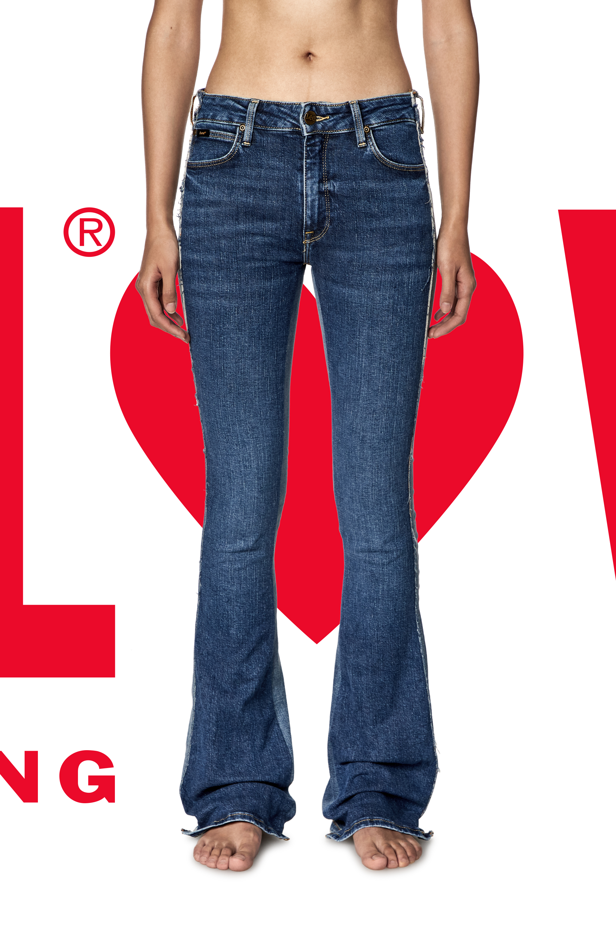 Bootcut Jeans Dieseloves 02 09K46, Medium blue Diesel - Woman's Bootcut Jeans Dieseloves 02 09K46, Medium blue - 3