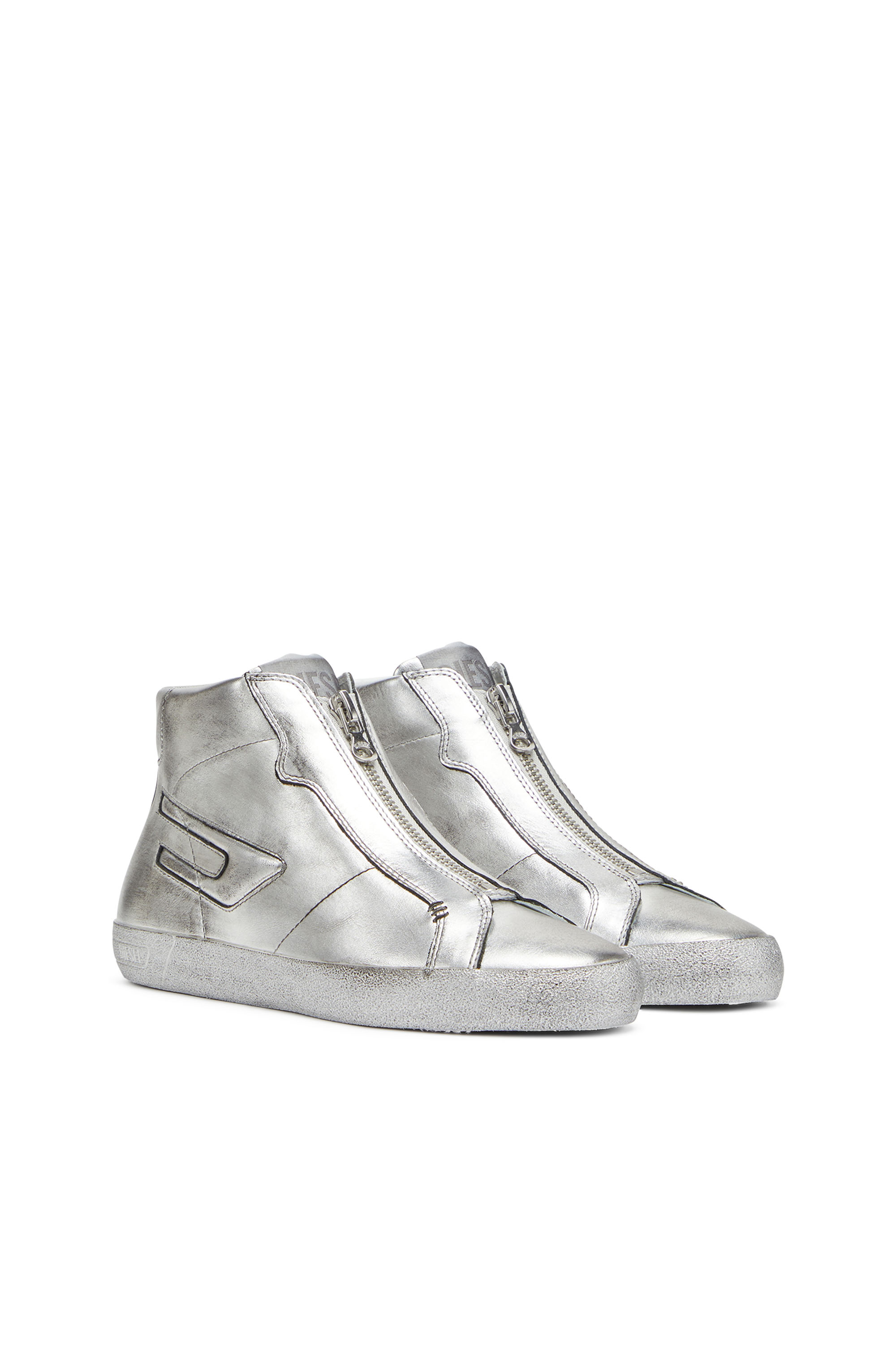 Diesel - S-LEROJI ZIP MID, Silver - Image 2