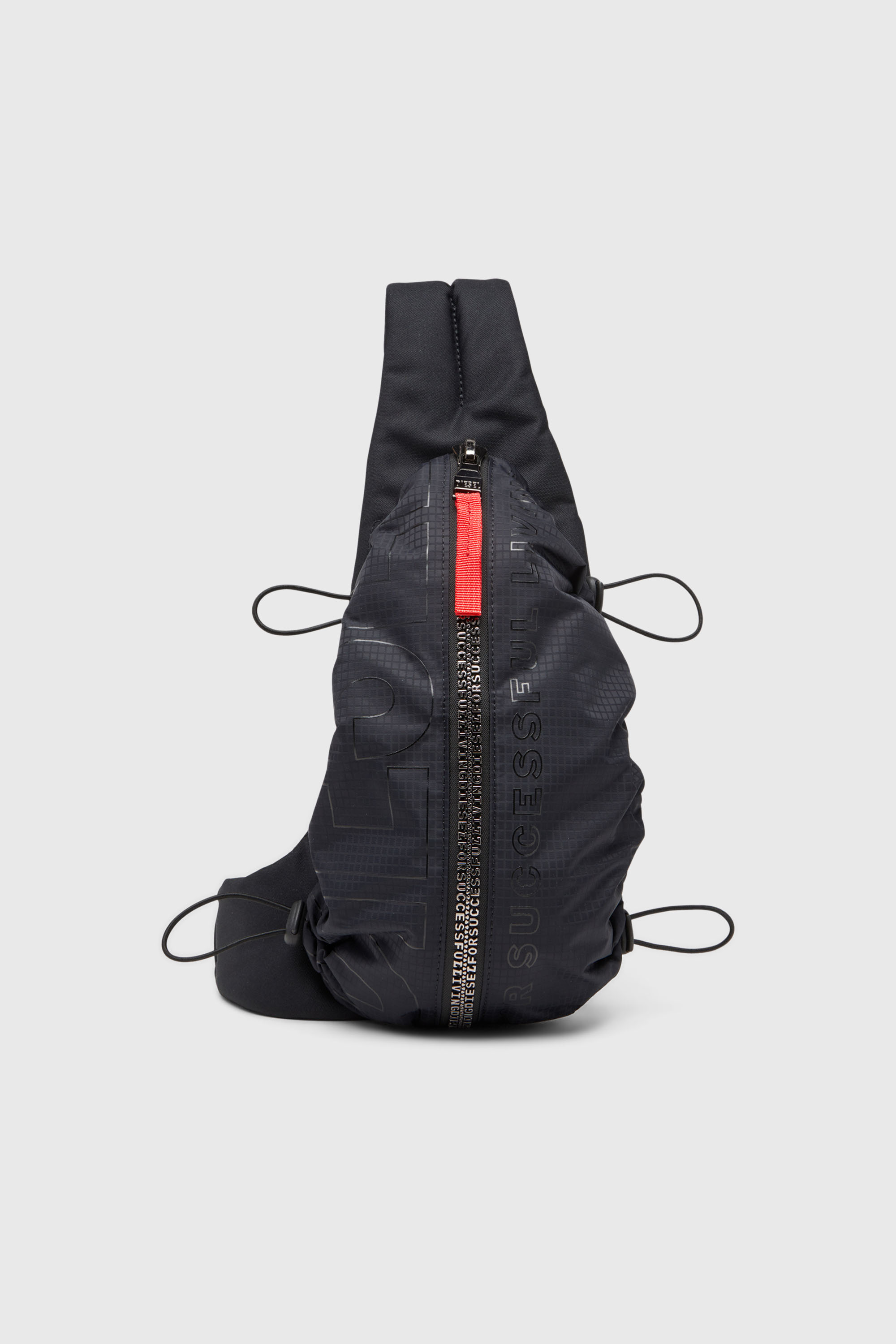 Zip-D-Sling bag in check-jacquard shell