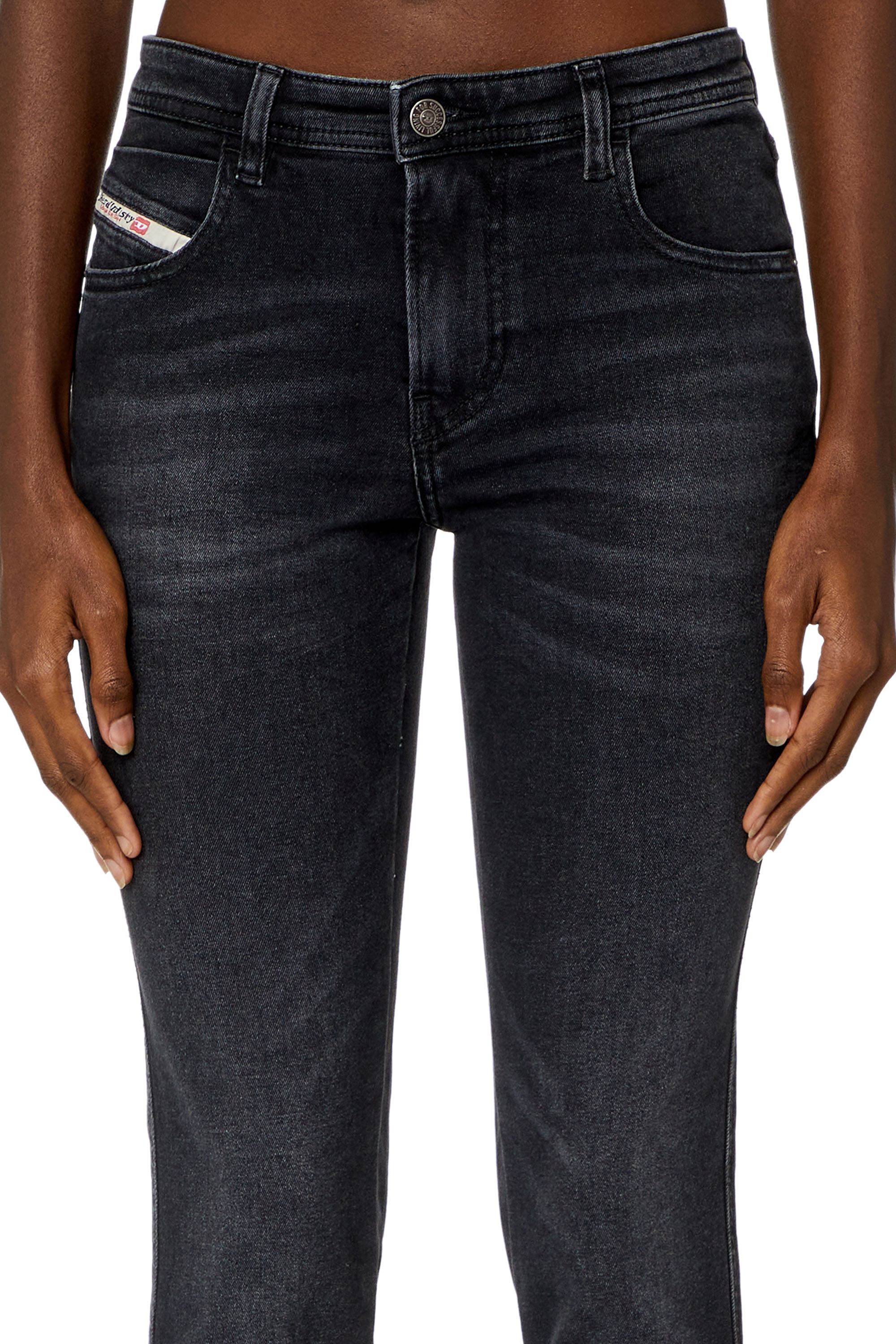 Diesel - Skinny Jeans 2015 Babhila 0PFAS, Black/Dark grey - Image 3