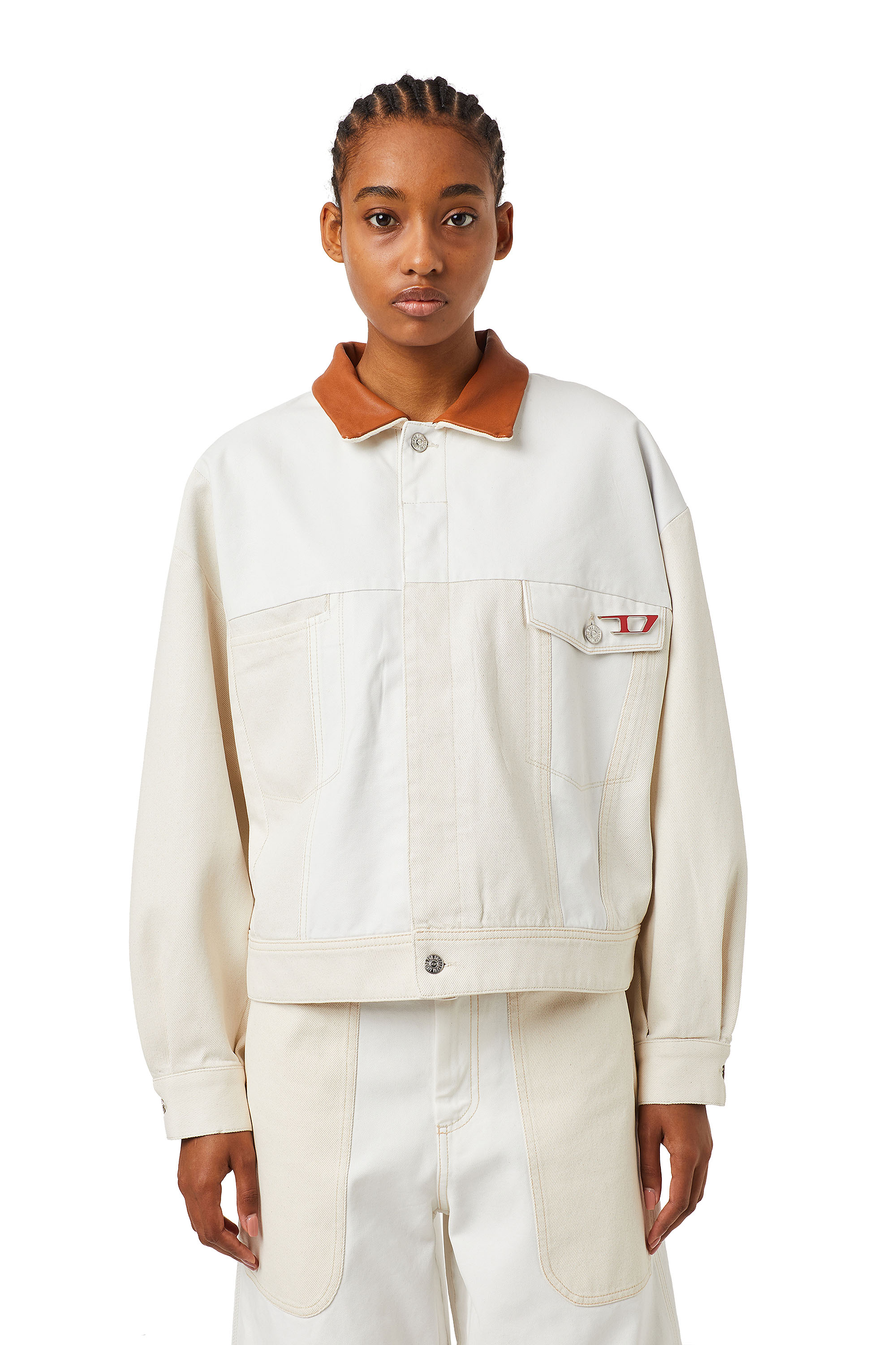 DE-LUCY-SP, White - Denim Jackets