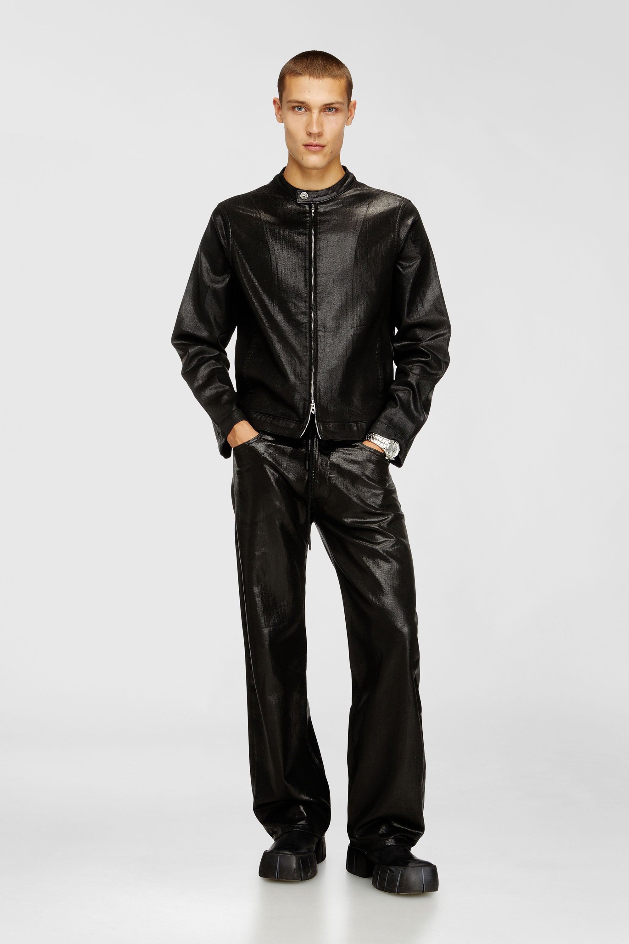 Diesel - Man's Relaxed 2080 D-Reel Joggjeans&reg; 068VD, Black/Dark grey - 1