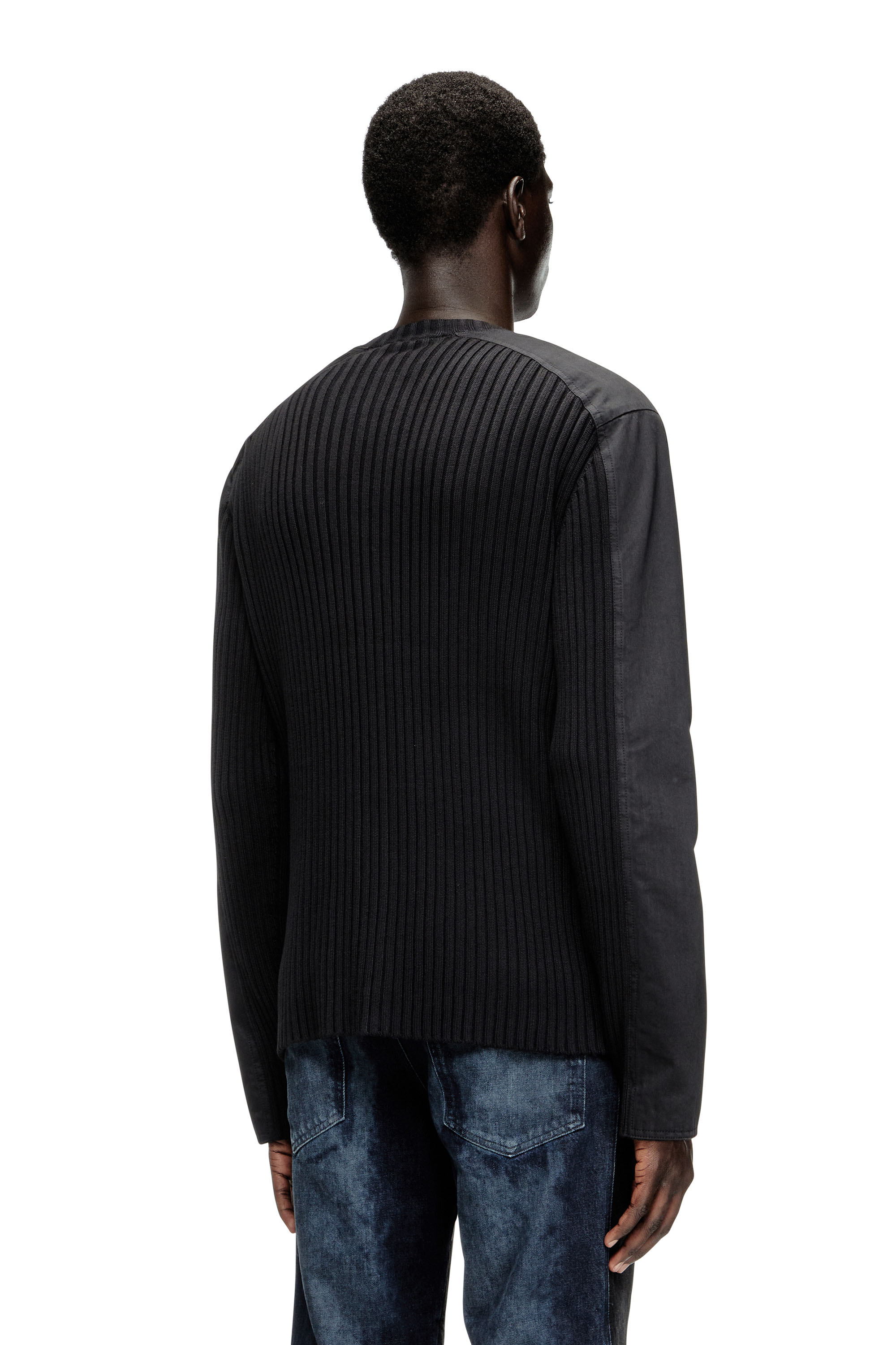 Diesel - K-MATTY, Man's Zipped cardigan with utilitarian panels in null - 4