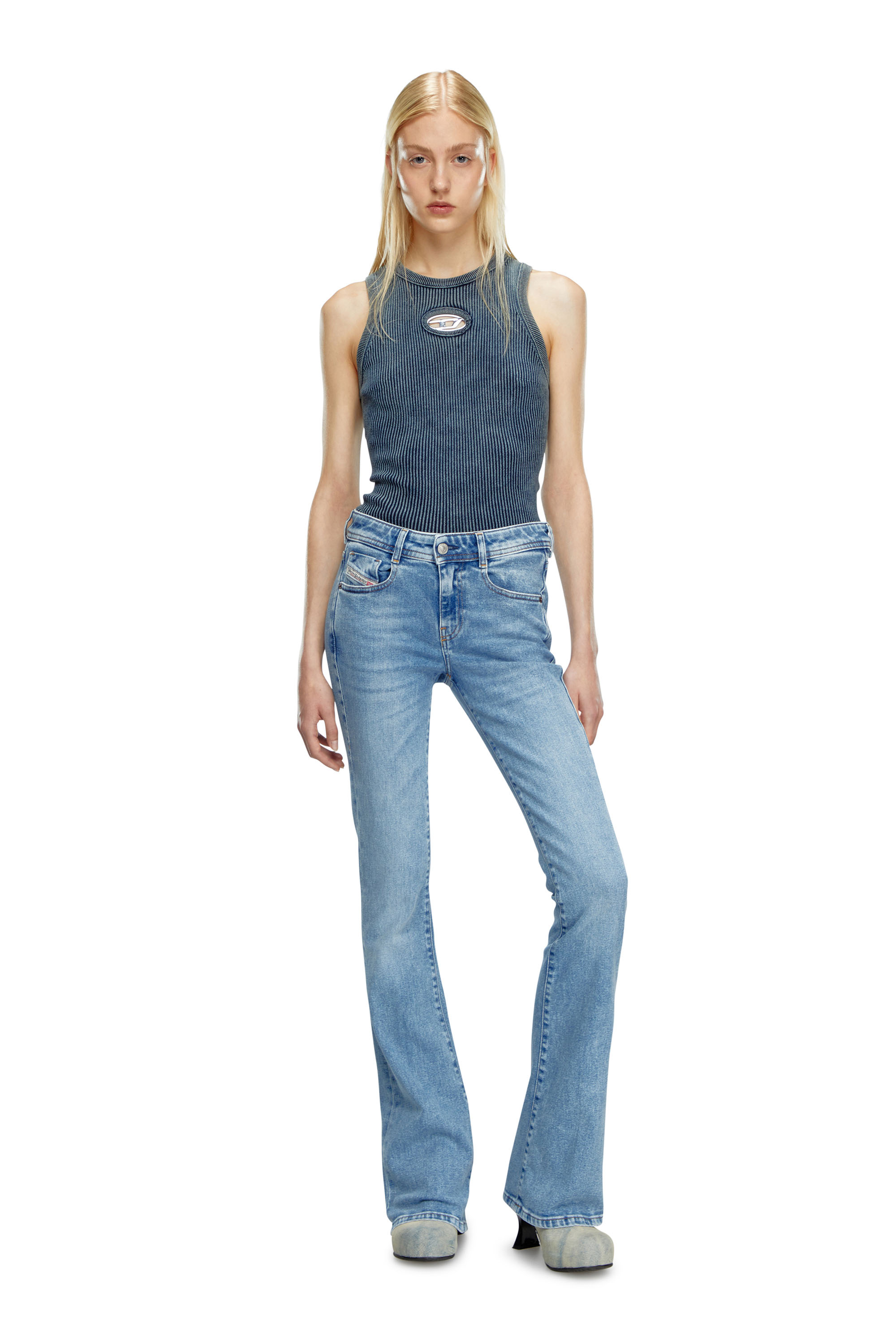 Diesel - 1969 D-Ebbey 9B92L Bootcut and Flare Jeans, Light Blue - Image 2