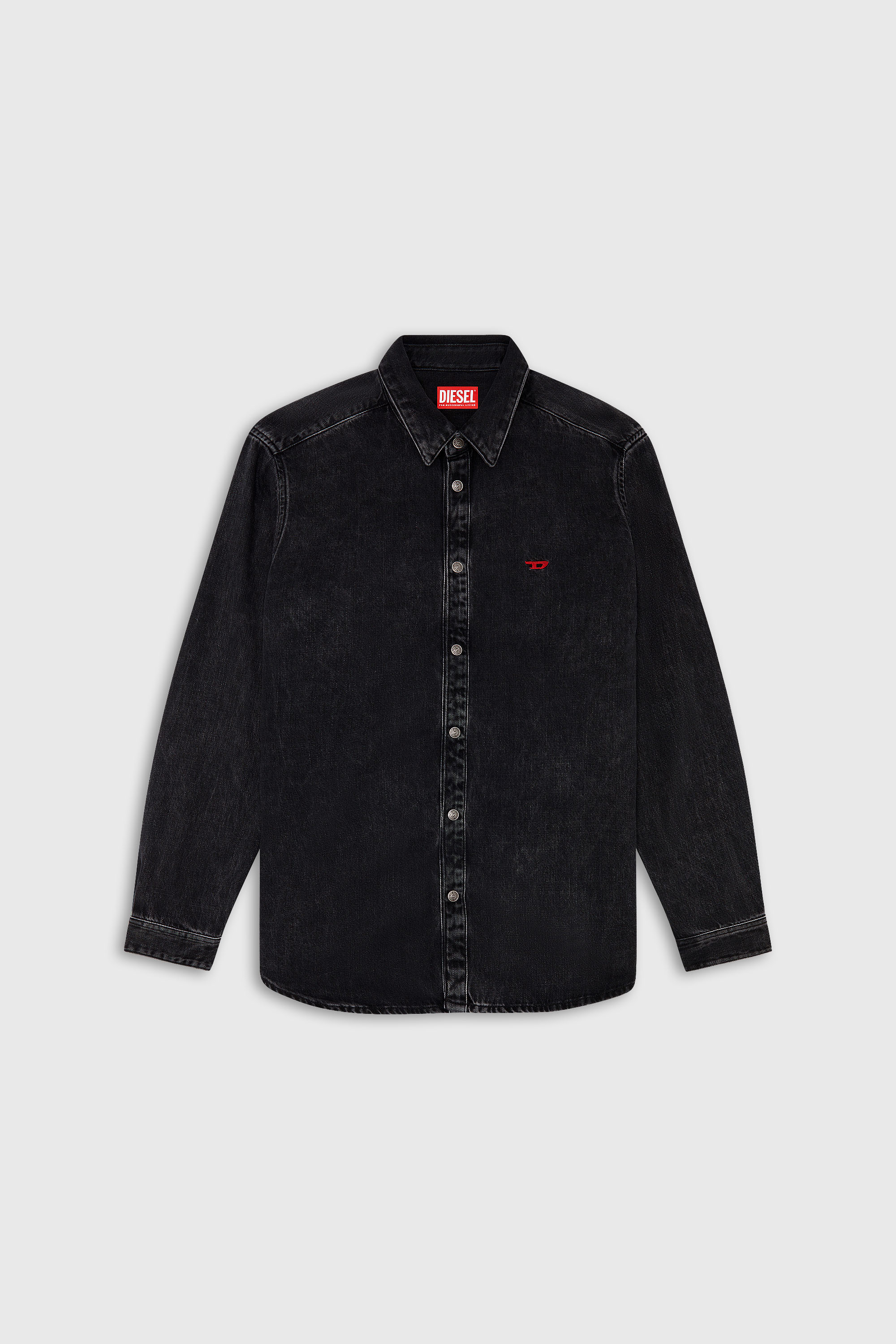Diesel - D-SIMPLY, Man's Shirt in Tencel denim in Black - 2