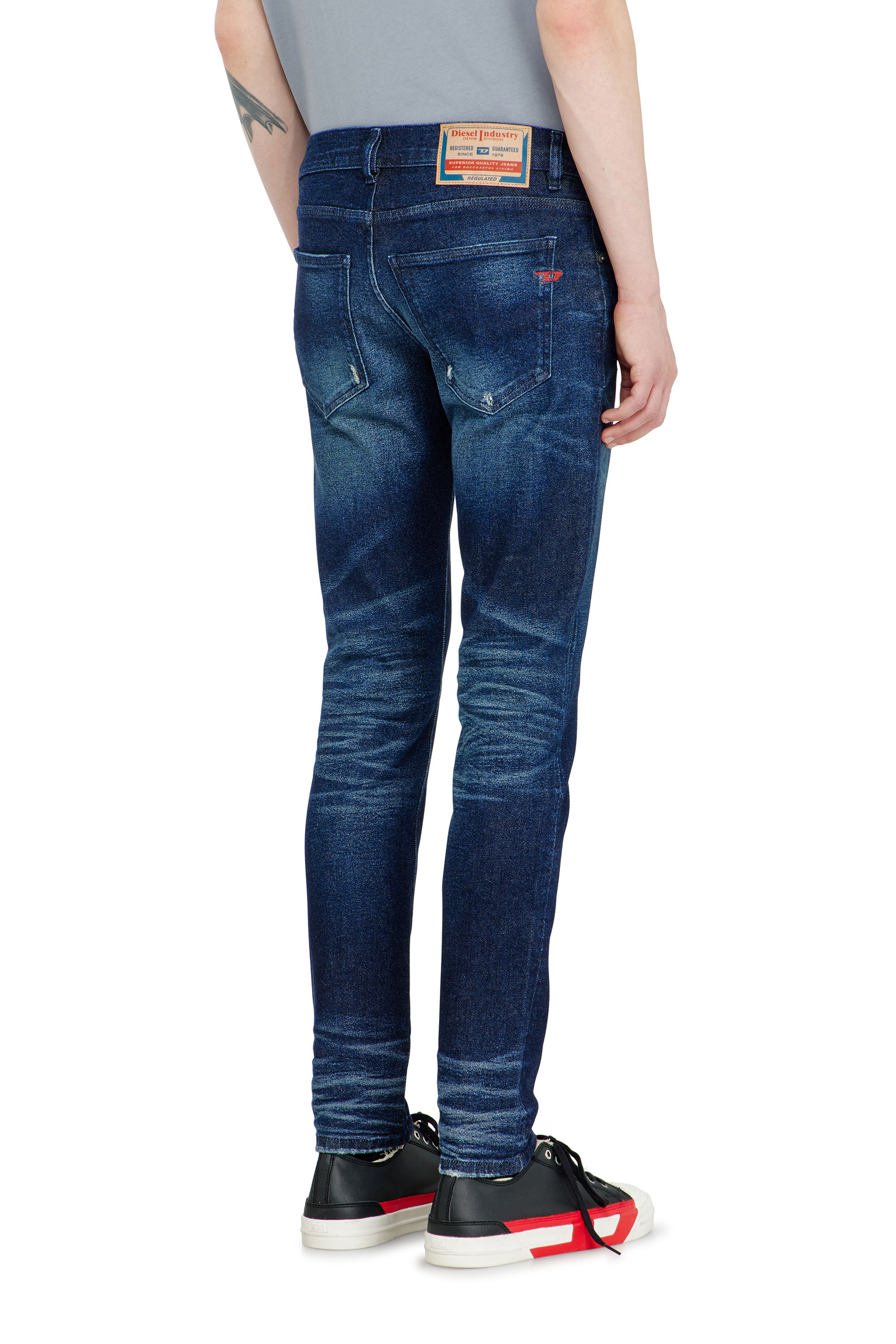 Diesel - Man's Slim Jeans 2019 D-Strukt 0KBBU, Dark Blue - 5