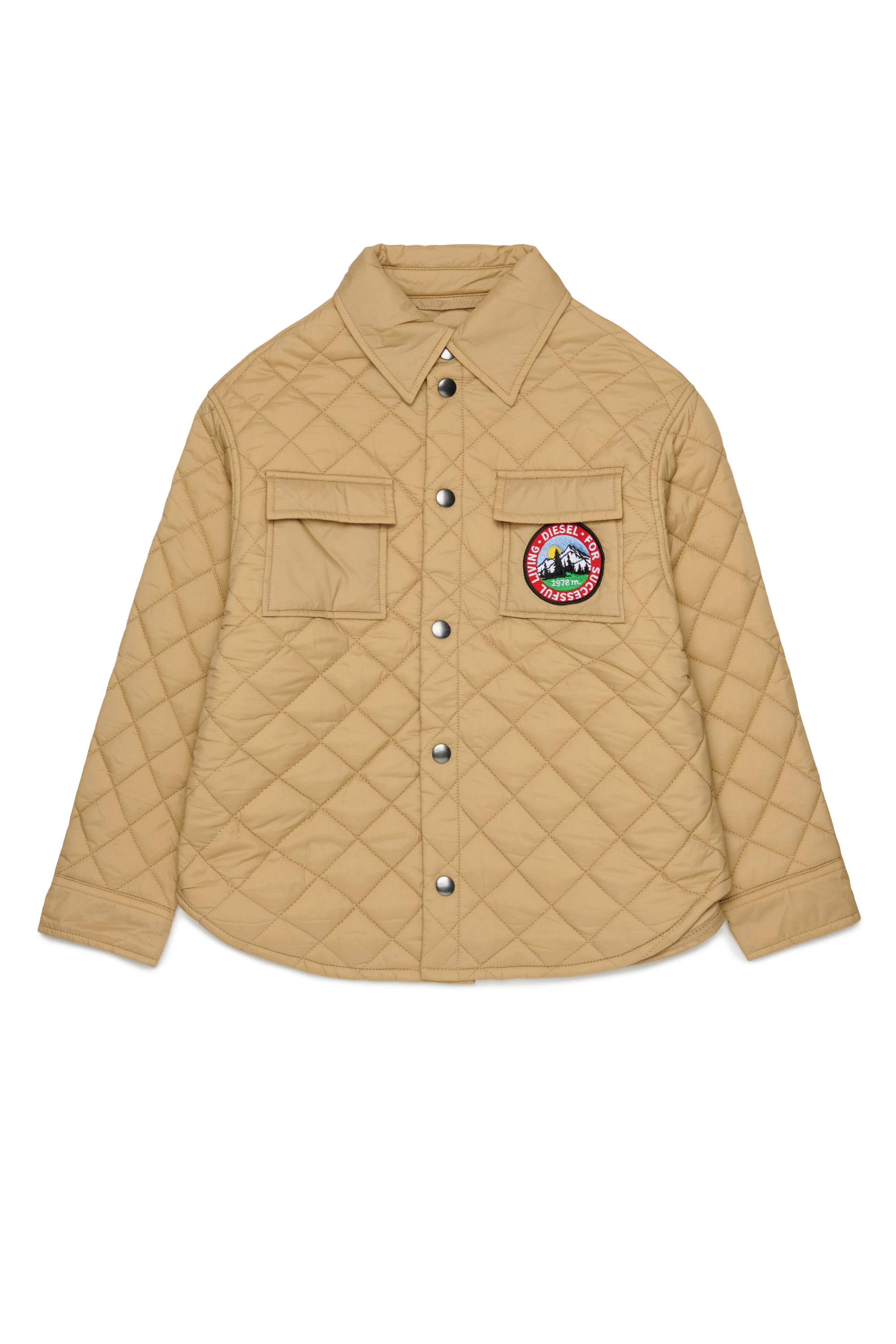 Diesel - JMONTY, Unisex's Shirt jacket in quilted nylon in Brown - 1