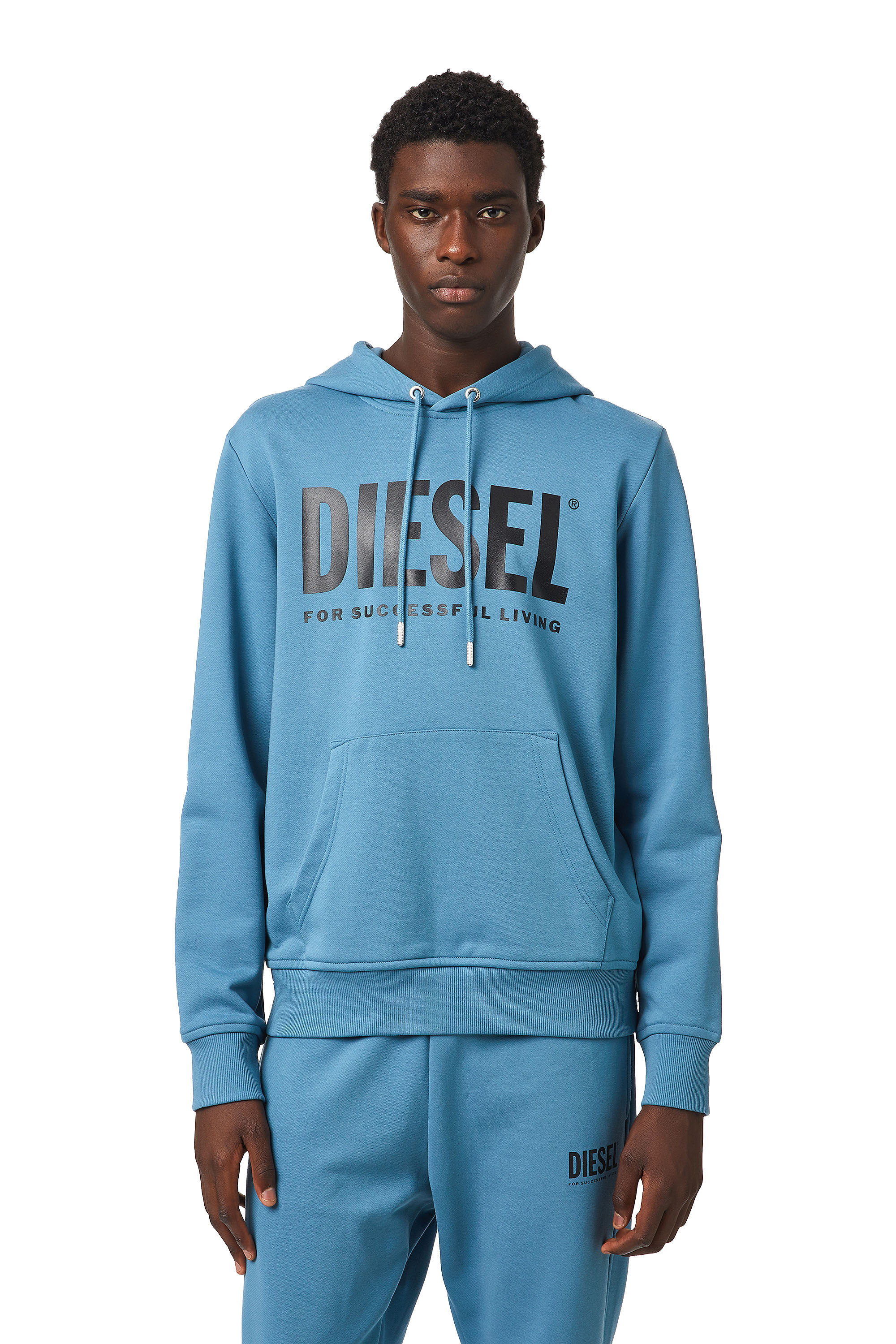S-GIRK-HOOD-ECOLOGO, Blue - Sweaters