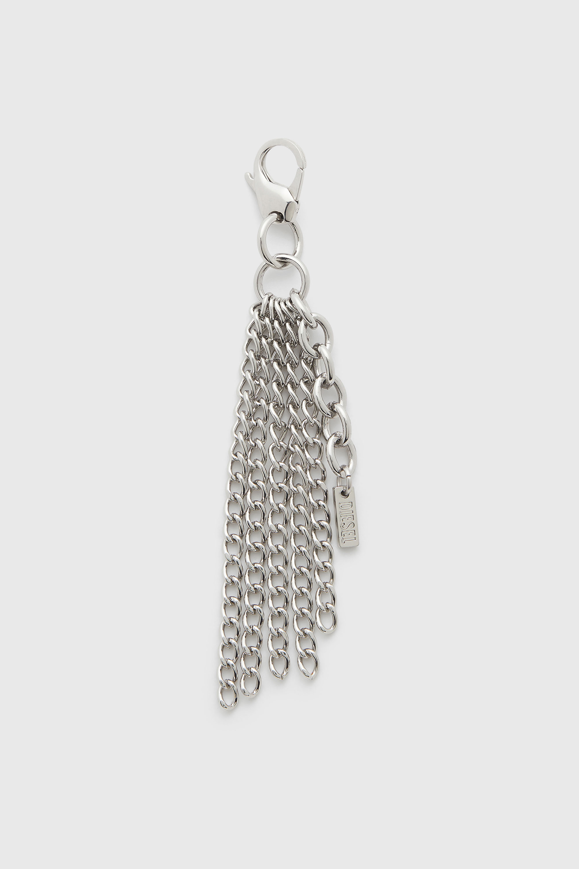 Metal keyring with chain fringes