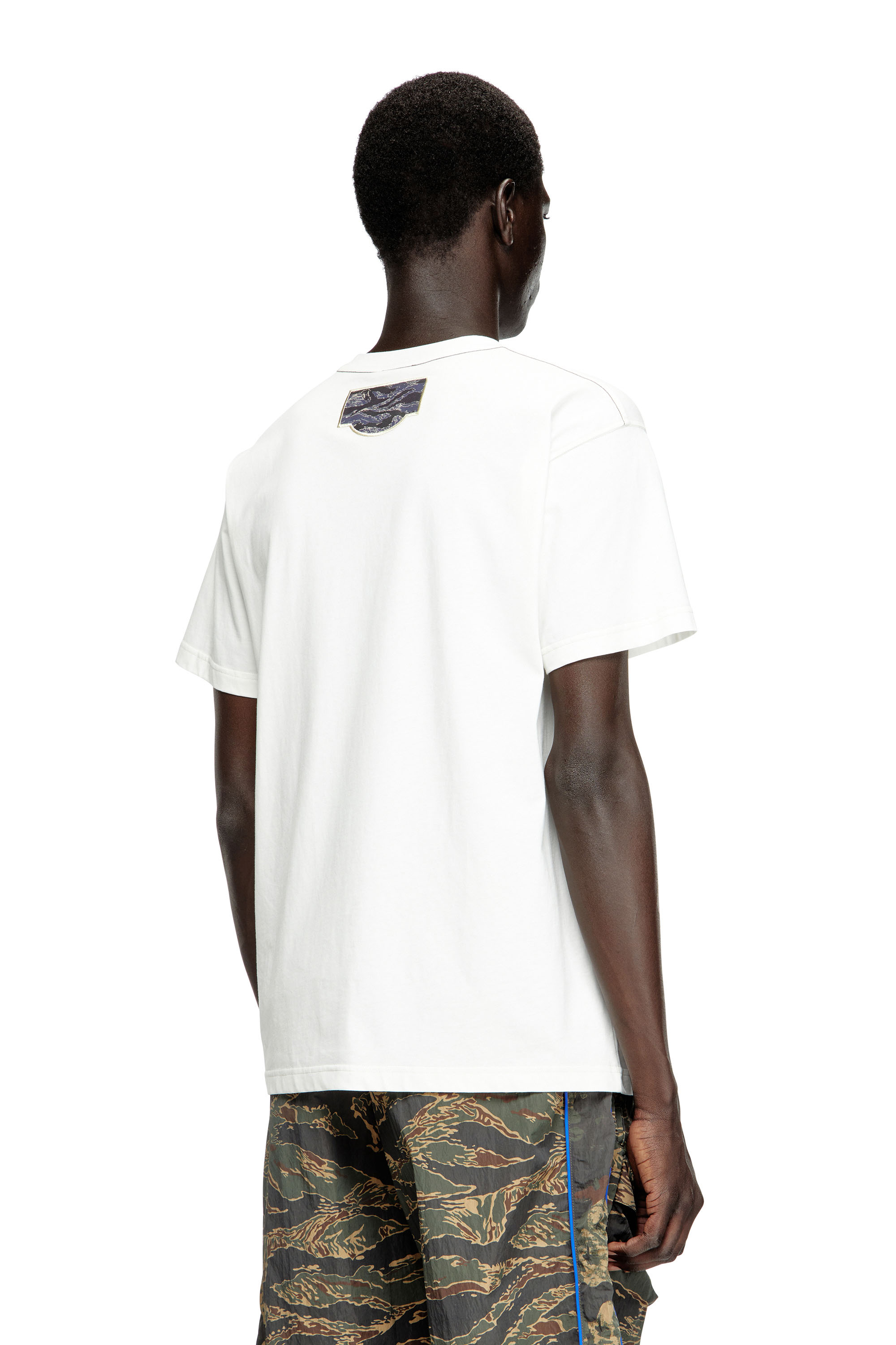 Diesel - T-NORM-T3, Man's T-shirt with camo logo patch in null - 4