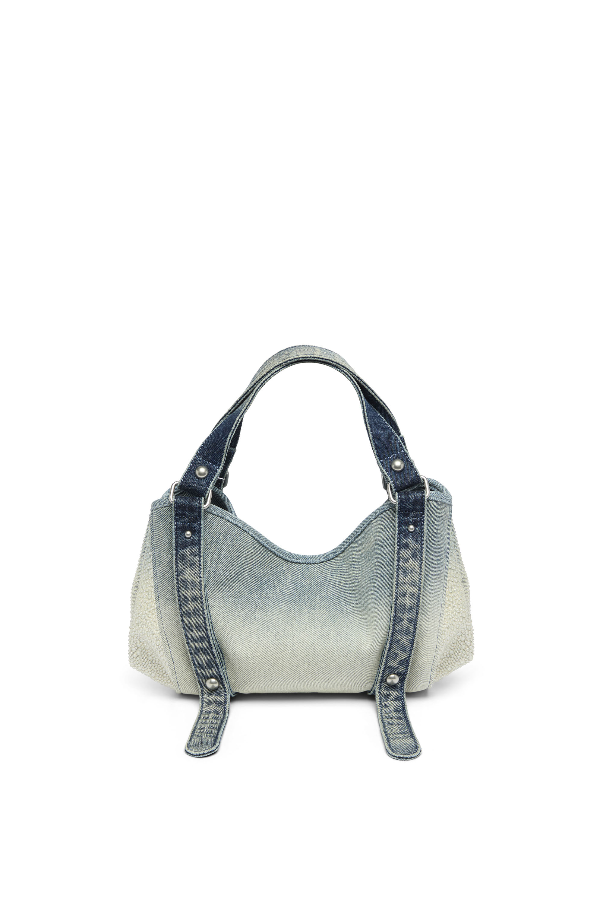 Diesel - D-ONE TOPHANDLE S, Woman's D-One-Small top-handle bag in crystal solarised denim in Blue - 4