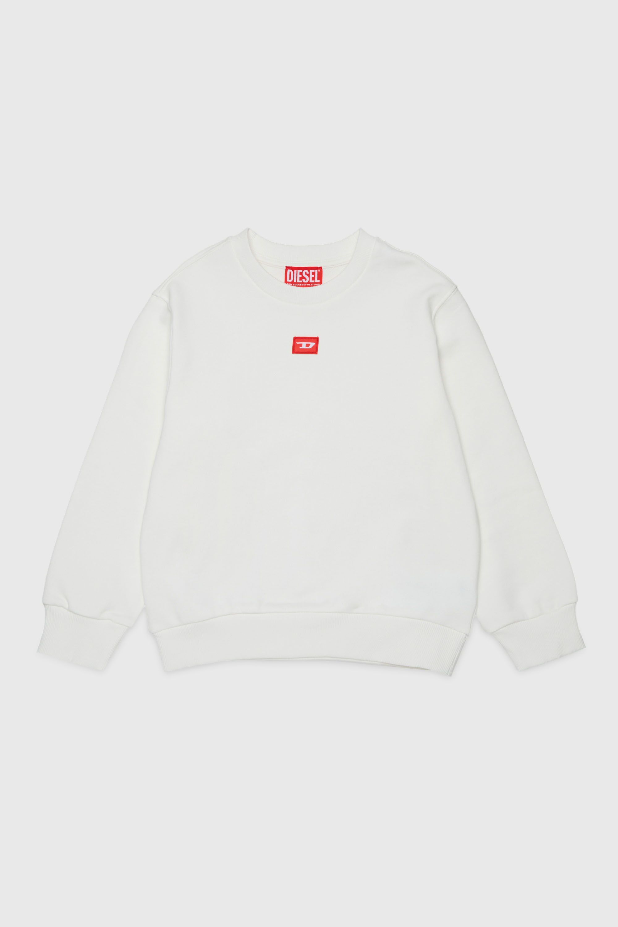 Diesel - SXGIN OVER, Unisex's Sweatshirt small logo patch in White - 1