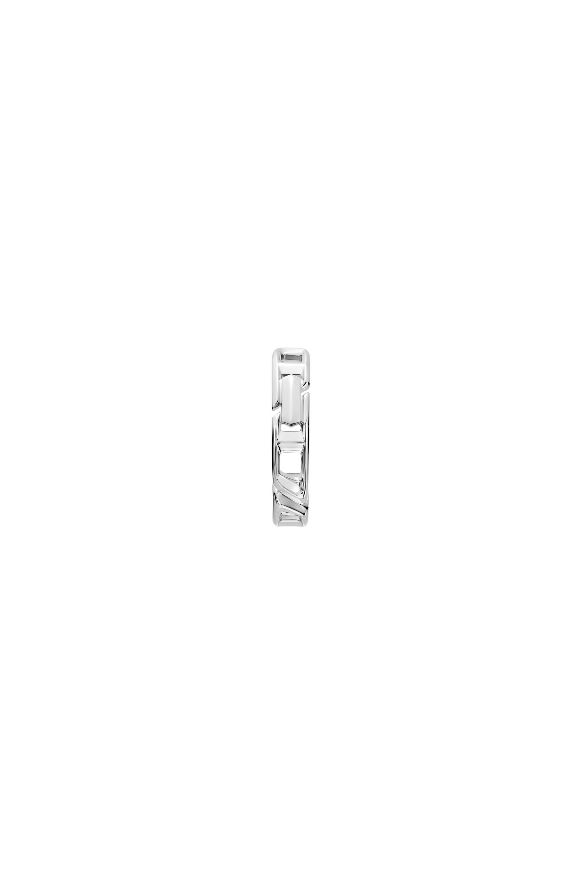 Diesel - DL1361040 STERLING SILVER JEWEL, Unisex's Sterling silver hoop earring in Silver - 2
