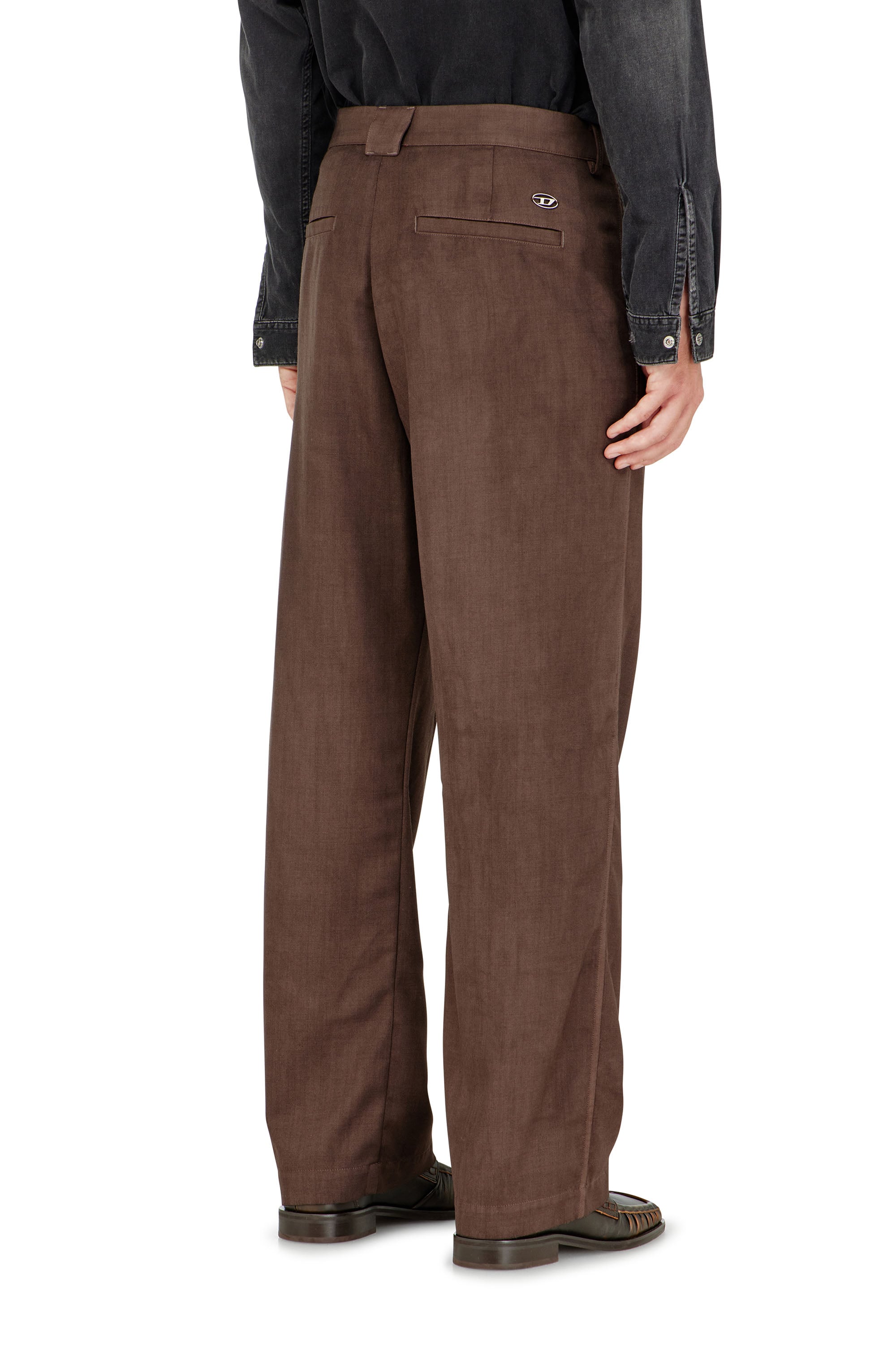 Diesel - P-HANT-CHINO-AECB, Man's Chino pants in light stretch wool in Brown - 3
