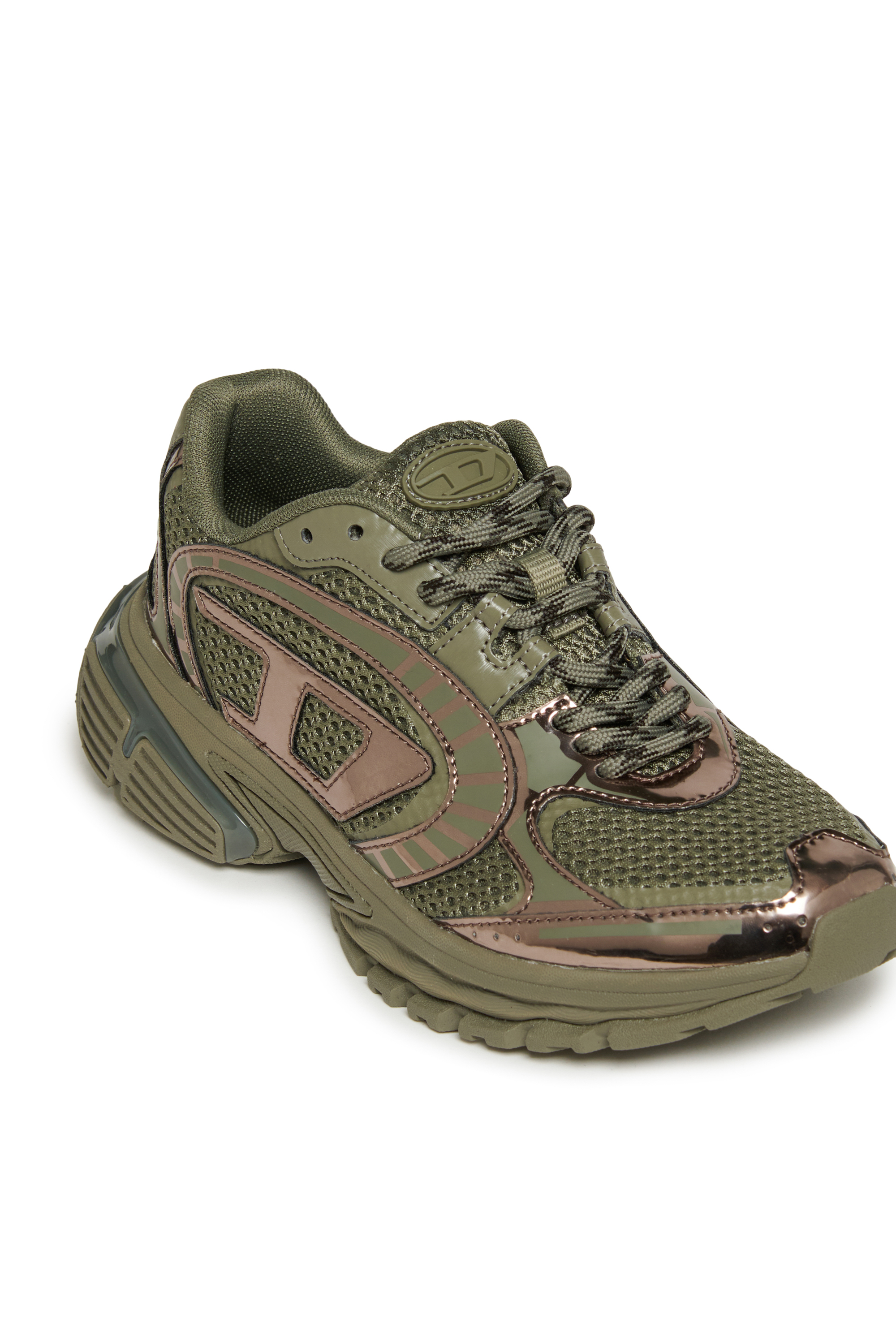 Diesel - S-PRO-V-DENSE LOW, Unisex's S-Pro-V-Dense nylon sneakers with Oval D logo in Green - 4