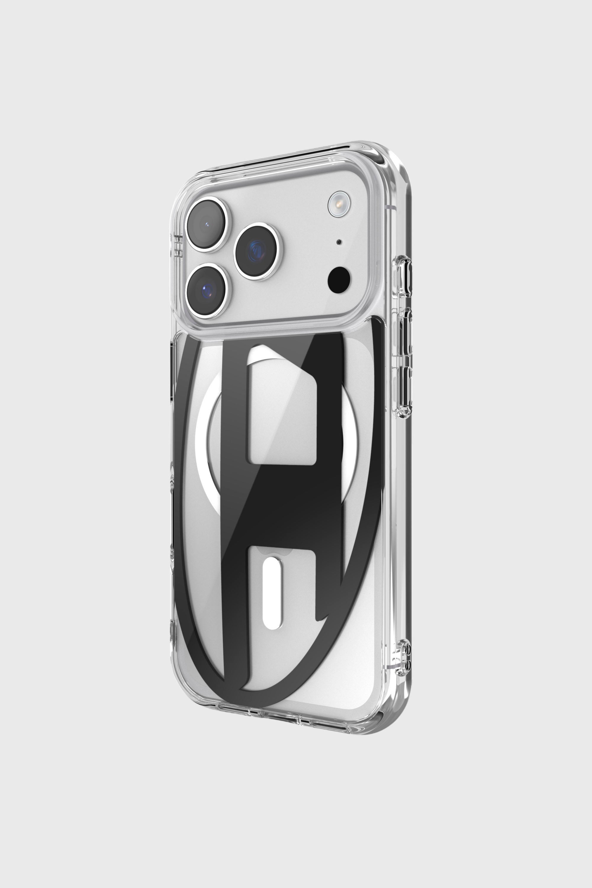 Diesel - 60417 AOP CASE, Unisex's Oval D metallic case with magsafe for iPhone 17 Pro in Black - 3