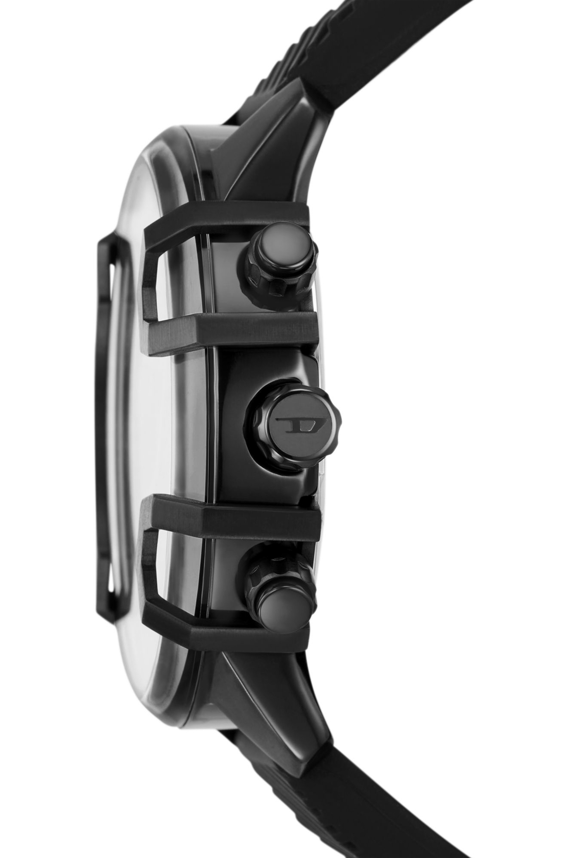 Diesel - DZ4650, Man Griffed silicone watch and bracelet set in Black - Image 3