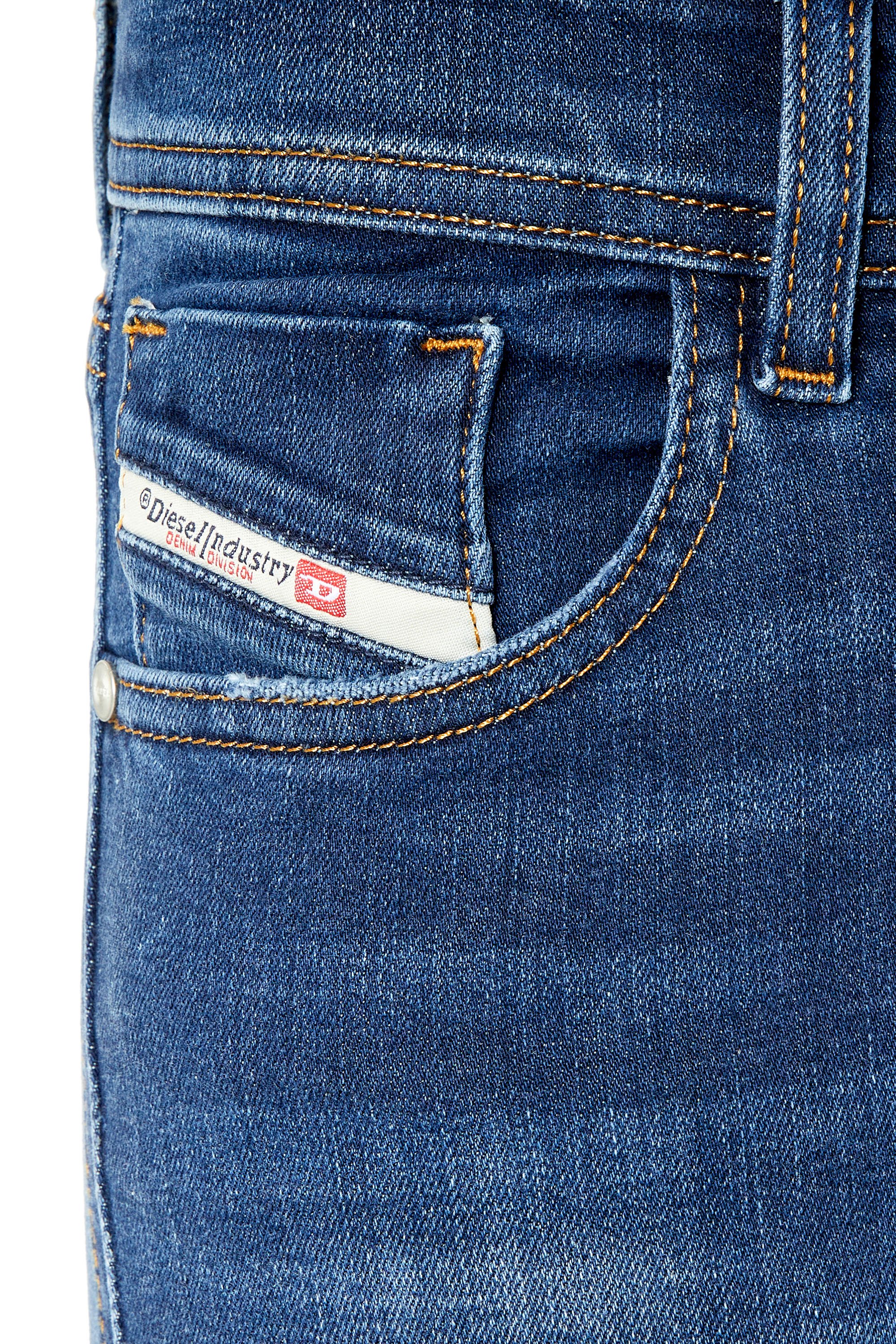 Diesel - 2017 Slandy E09CX Super skinny Jeans, Dark Blue - Image 3