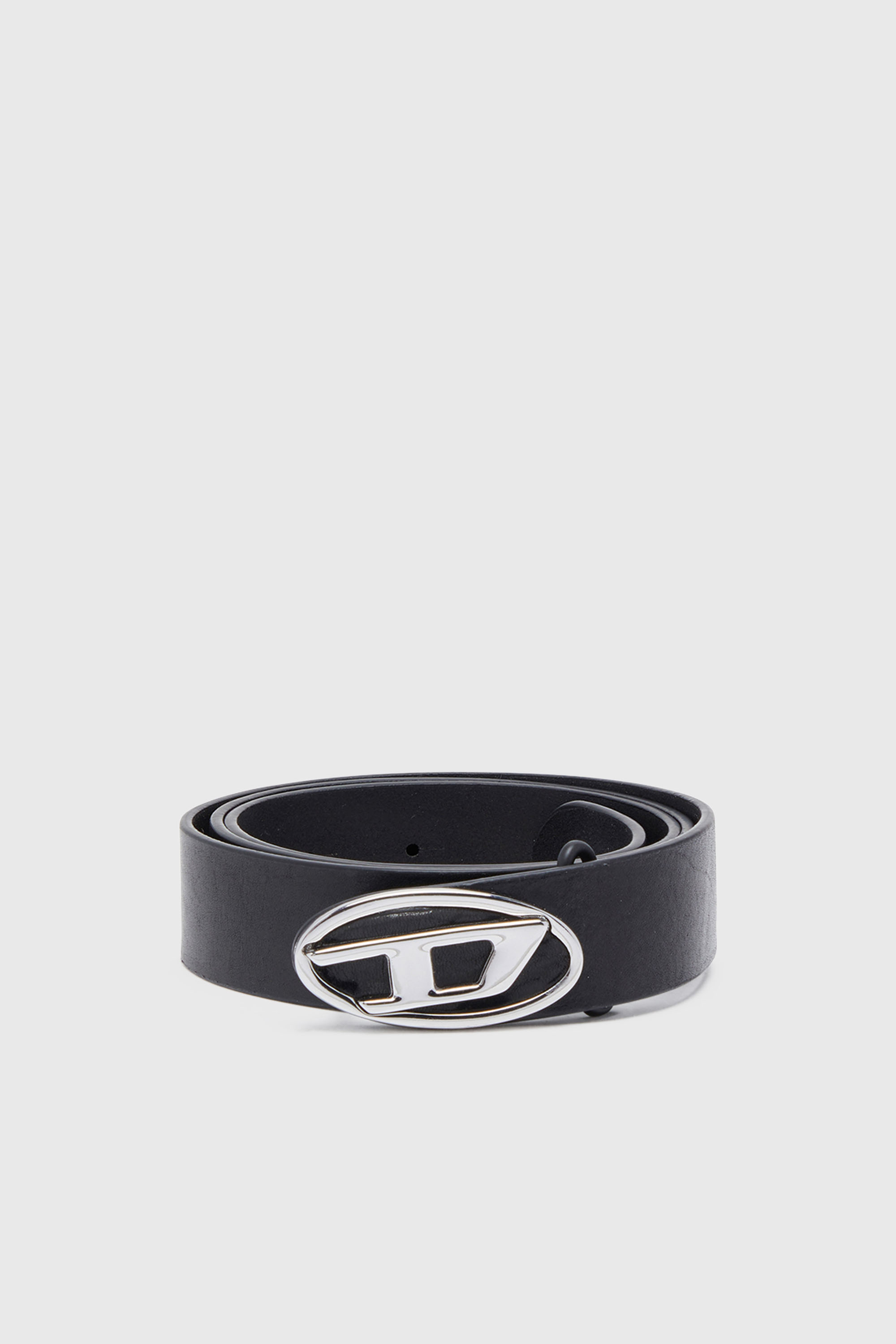 2.9cm leather belt with oval d logo