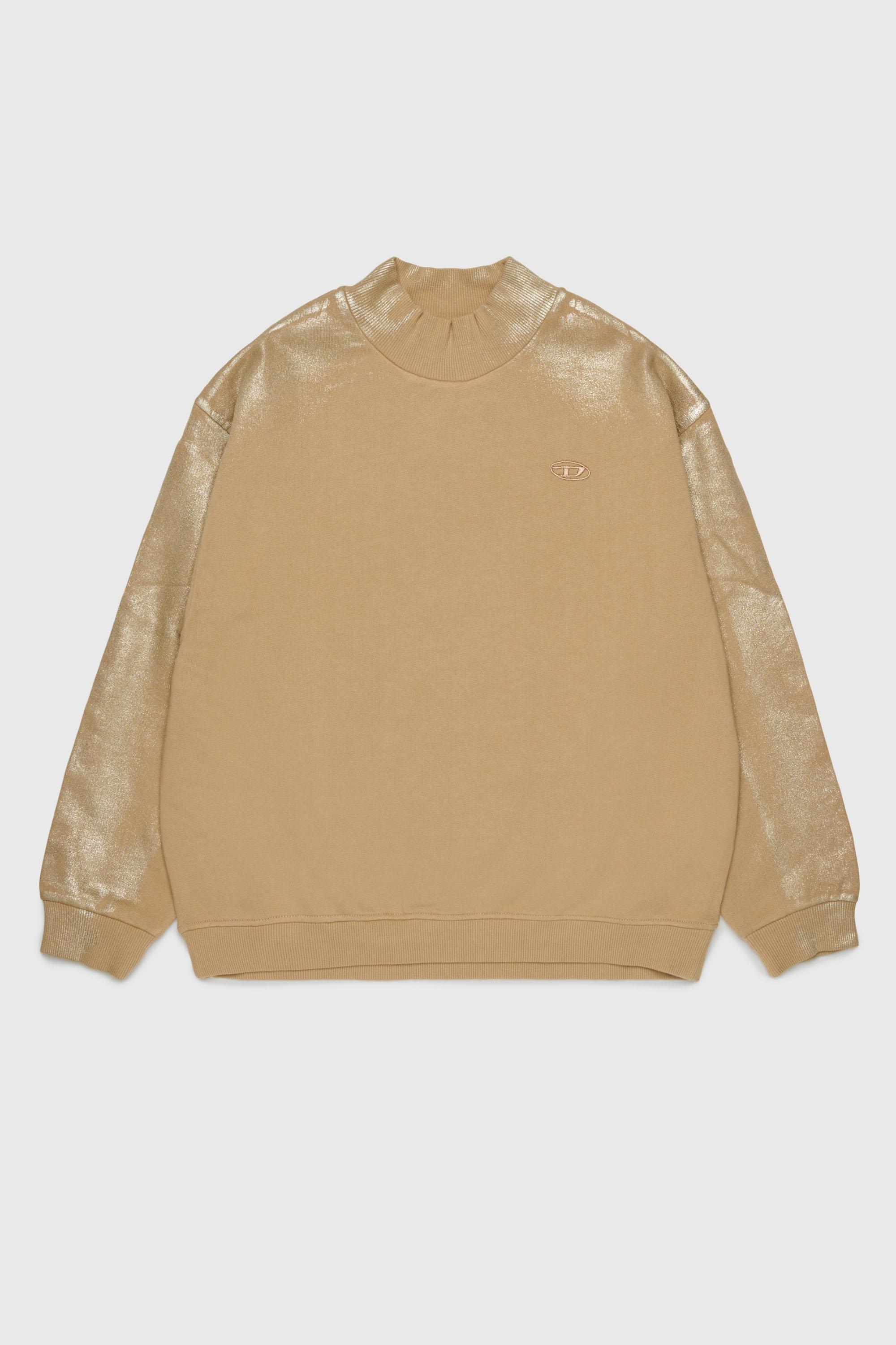 Sweatshirt with metallic-effect sleeves