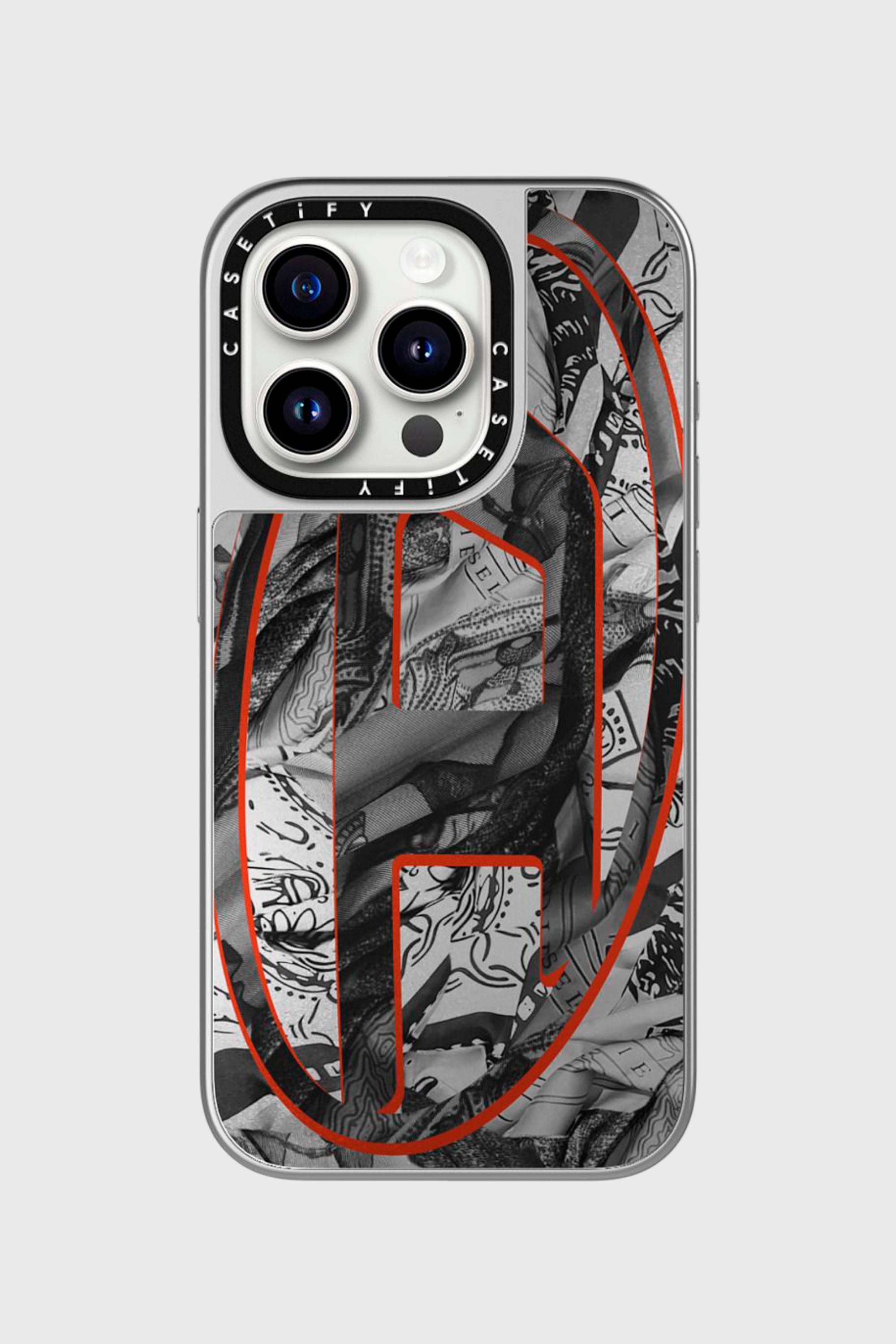 Diesel - 60336 CASETIFY MOULDED CASE, Unisex's Magsafe Bandana Case iPhone 15 Pro in Multicolor/Black - 5