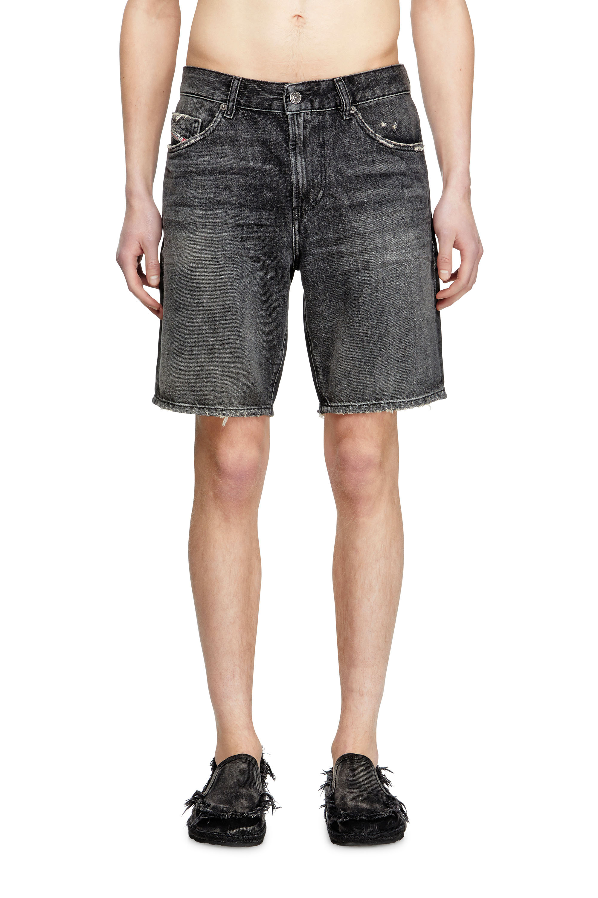 D-FIN, Black Diesel - D-FIN, Man's Slim denim shorts in Black - 3