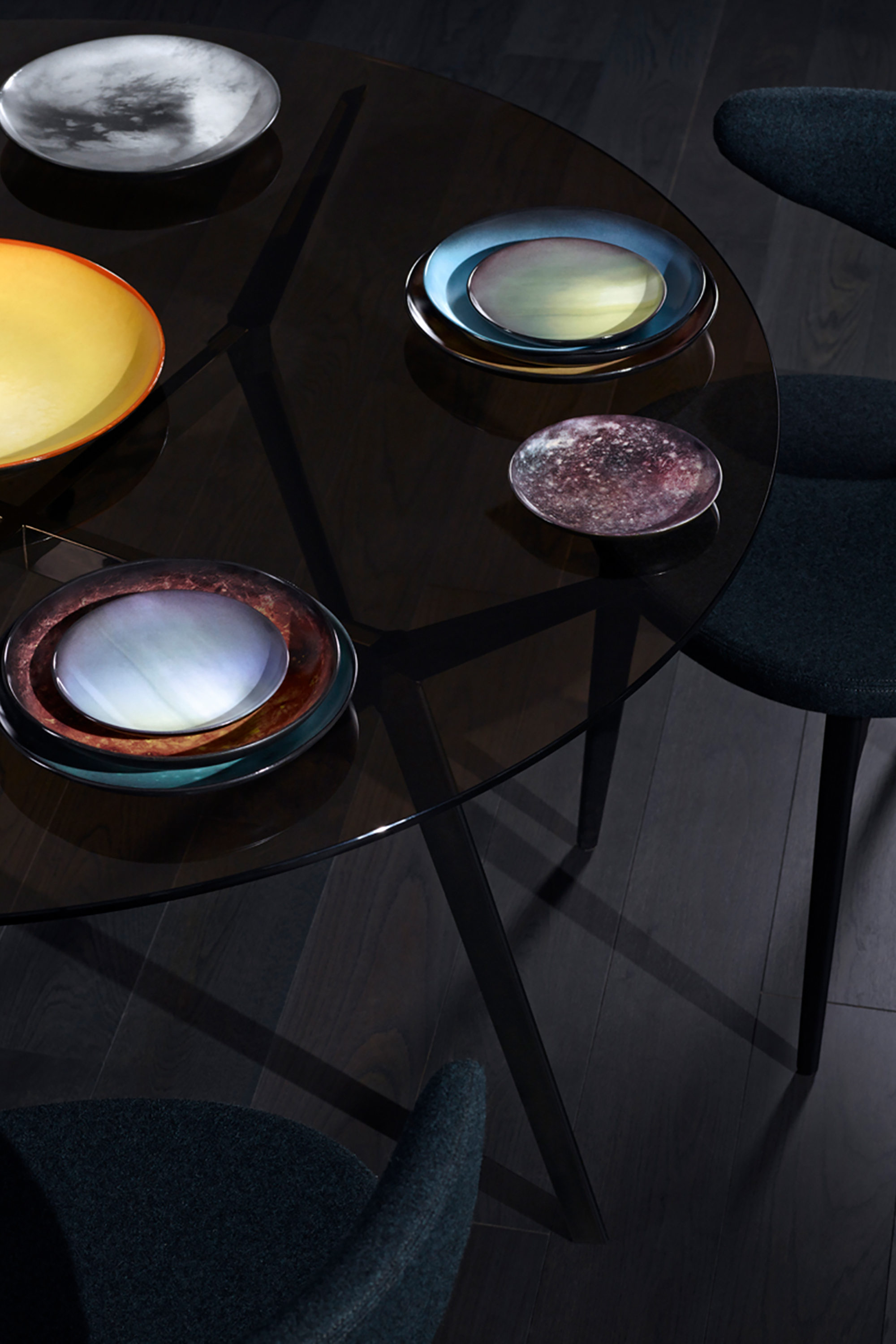 Diesel - 10824 COSMIC DINER, Unisex's Porcelain dinner plate "uranus" in Blue - 2