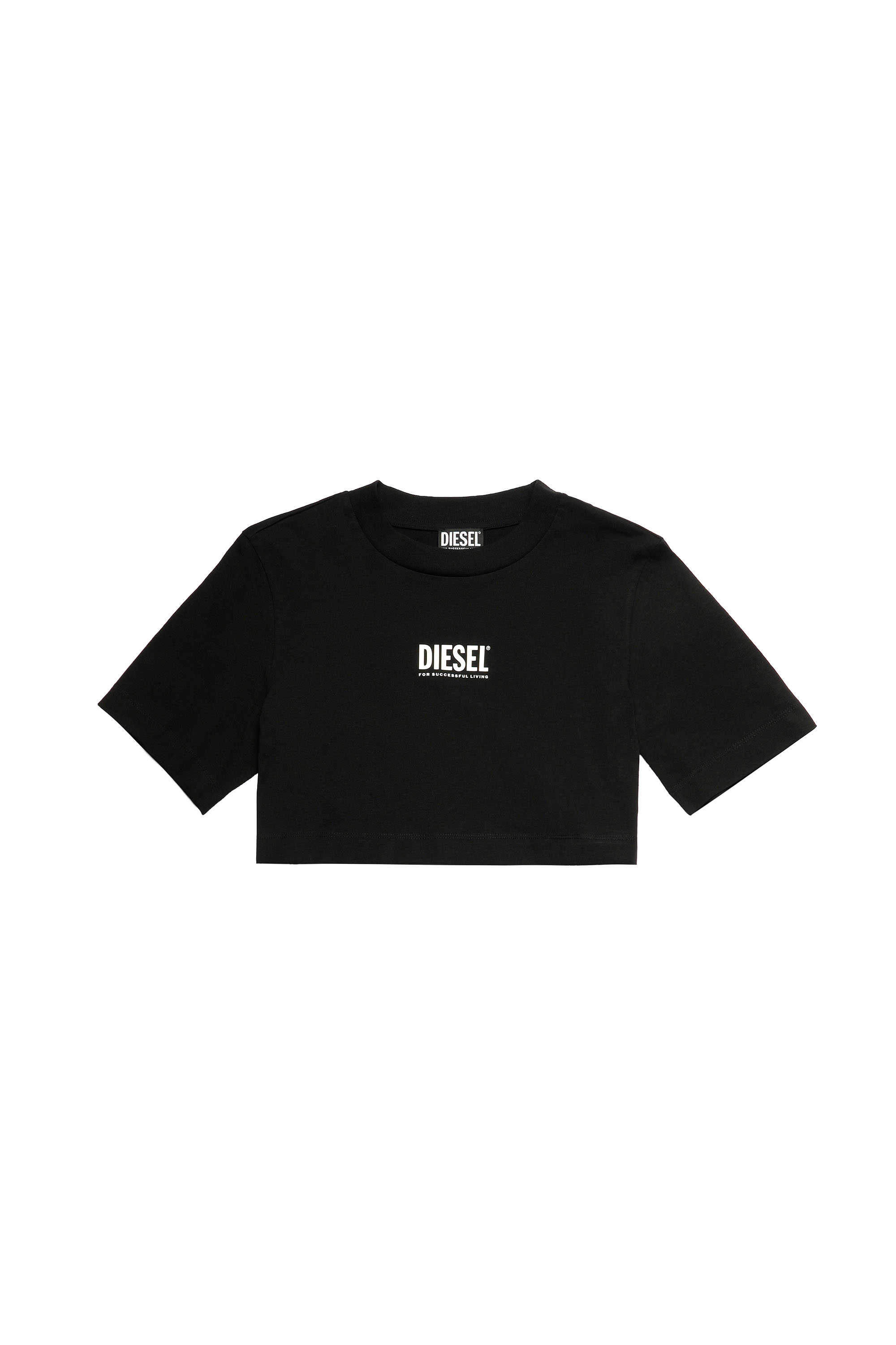 T-RECROP-ECOSMALLOGO, Black - T-Shirts