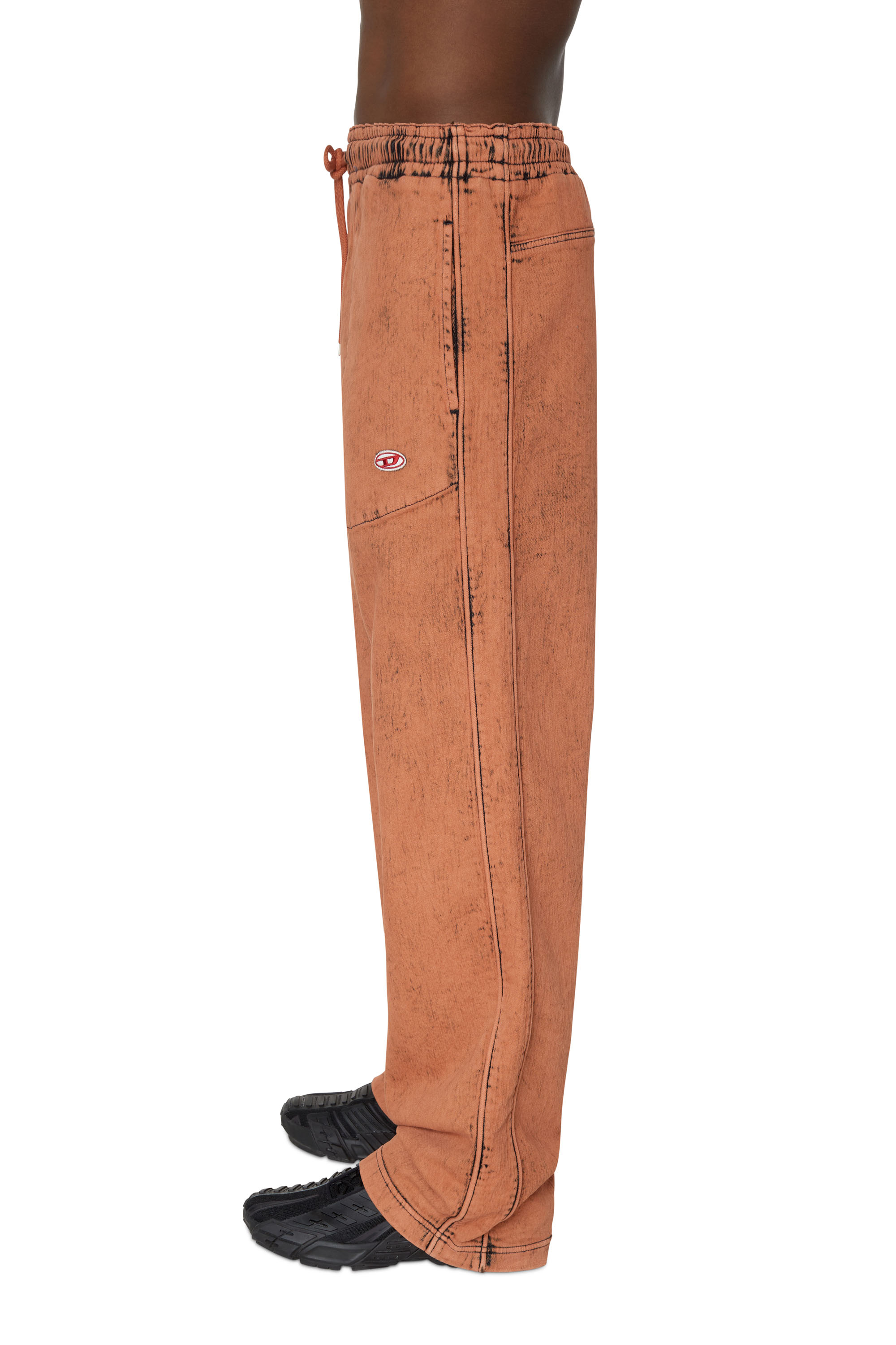 Diesel - D-Martians Track Denim 09E32 Straight, Orange - Image 4