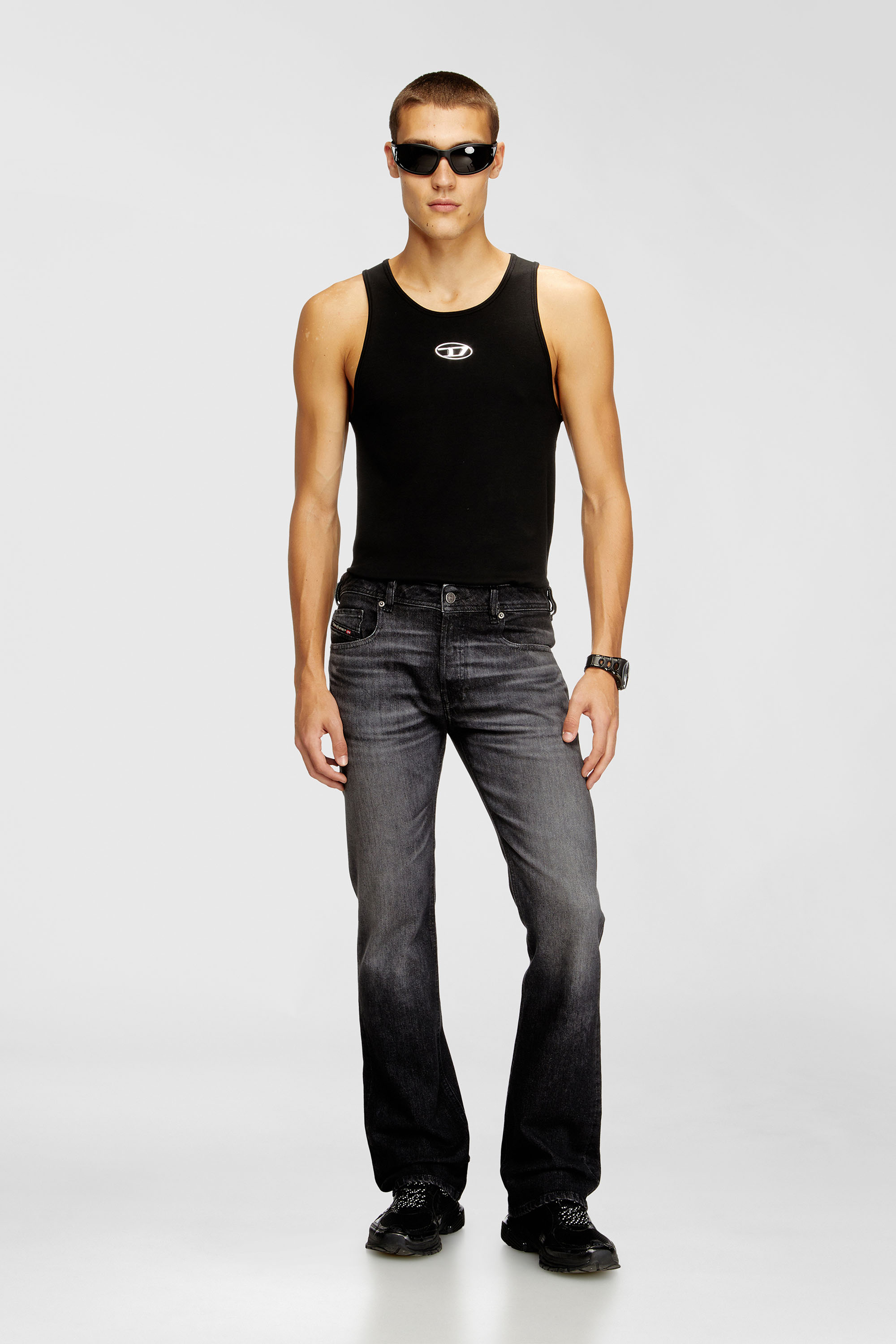 Diesel - Man's Bootcut Jeans 2007 Zatiny 09N48, Black/Dark grey - 2